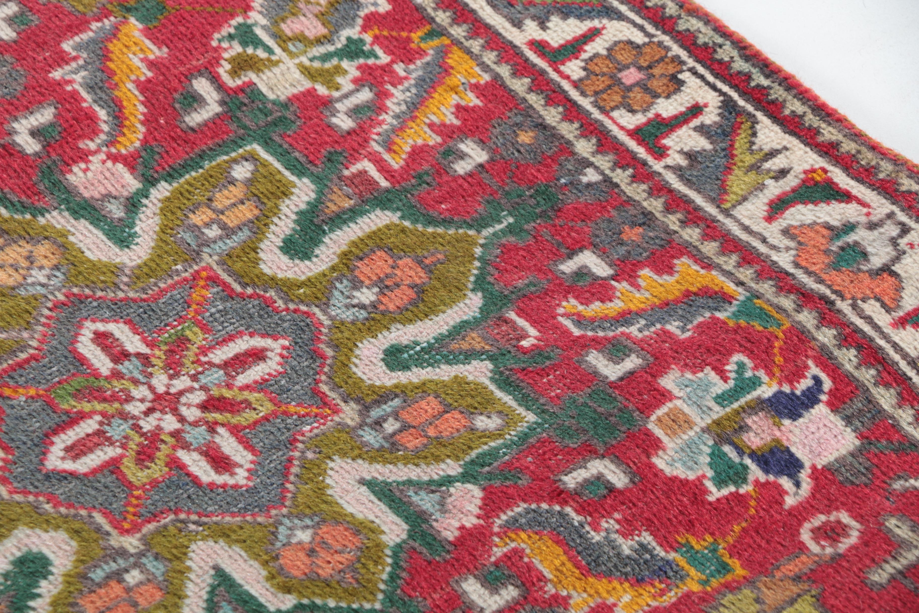 Hand-Knotted Wool Persian Village Carpet Runner