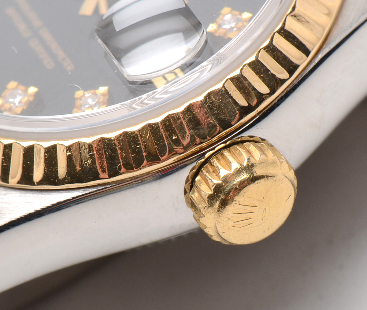 Rolex Datejust 18K Yellow Gold and Stainless Steel Factory Diamond Watch