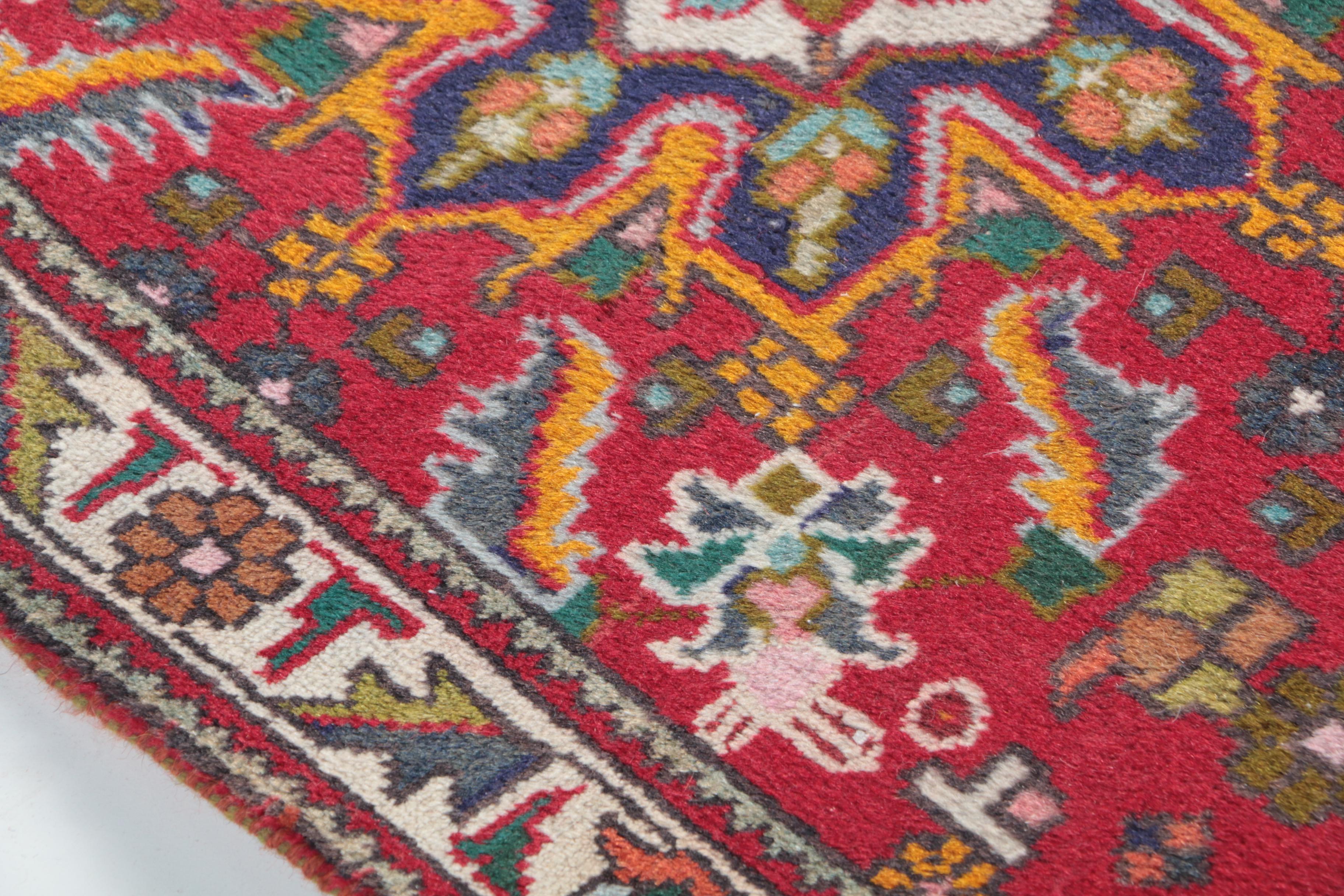 Hand-Knotted Wool Persian Village Carpet Runner
