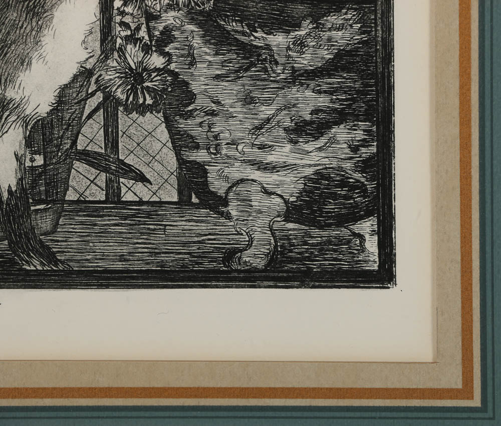 Lithograph After Édouard Manet "Cat and Flowers"