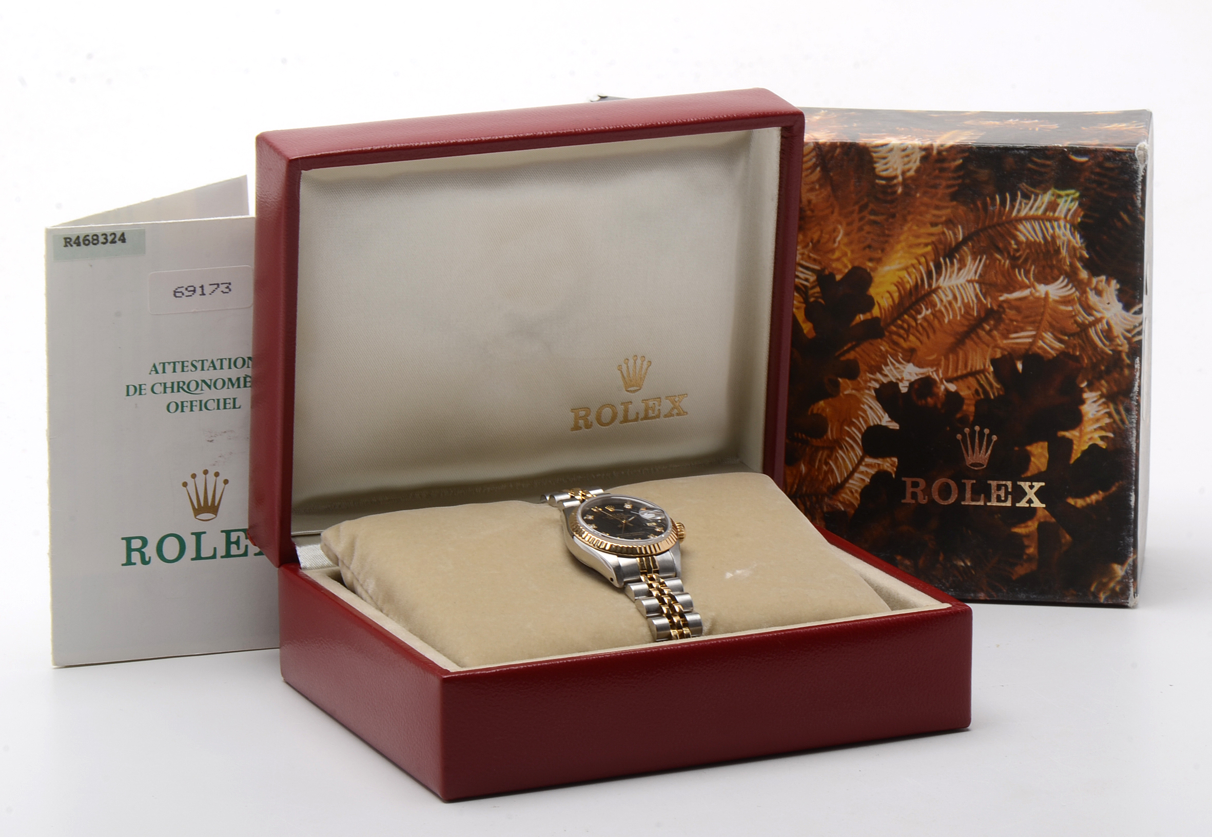 Rolex Datejust 18K Yellow Gold and Stainless Steel Factory Diamond Watch