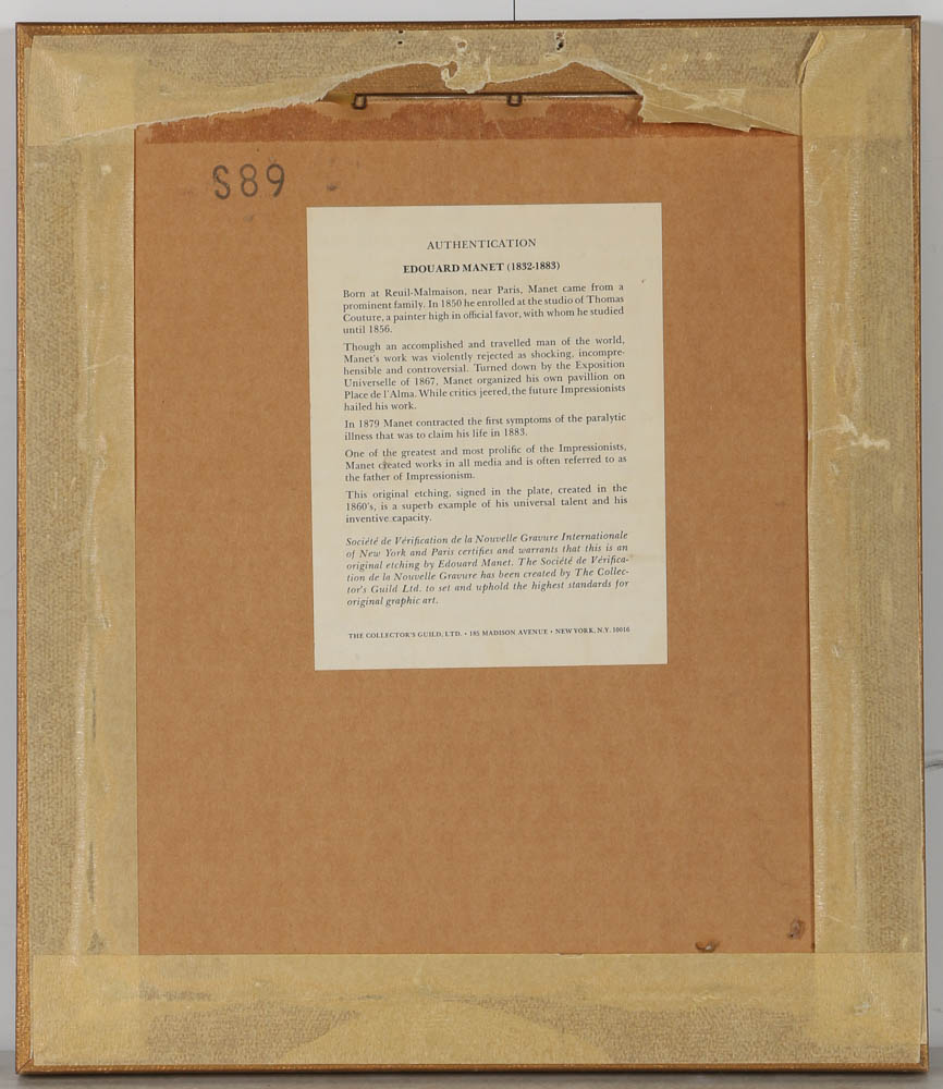 Lithograph After Édouard Manet "Cat and Flowers"