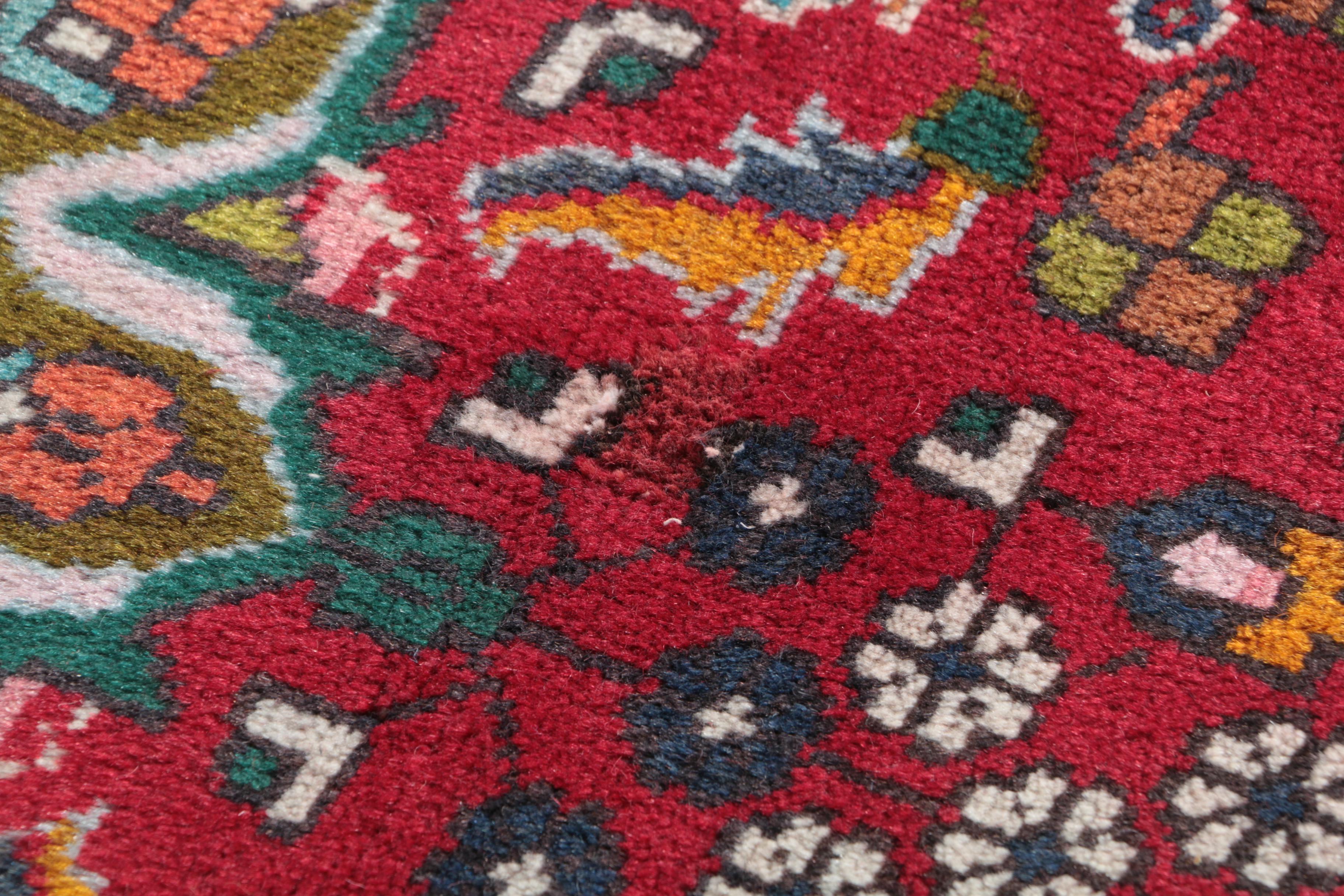 Hand-Knotted Wool Persian Village Carpet Runner
