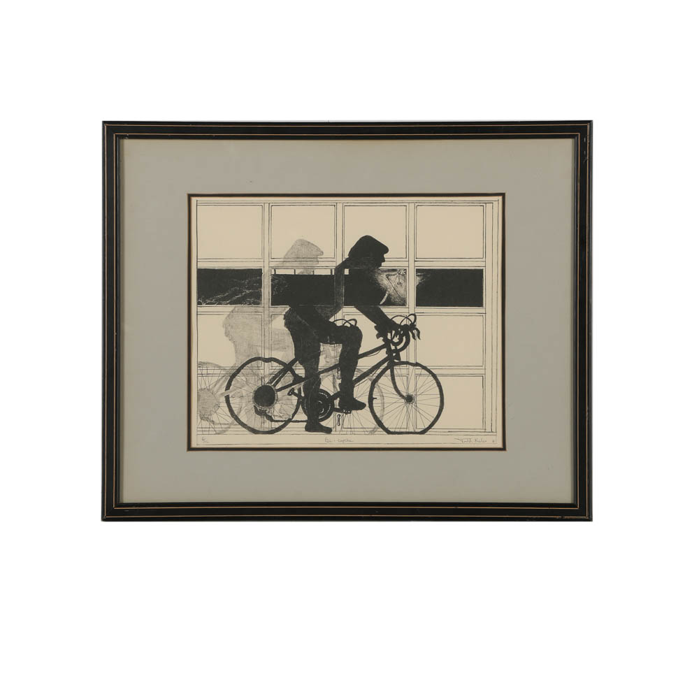 Todd Krebs Lithograph "Bi-Cycle"