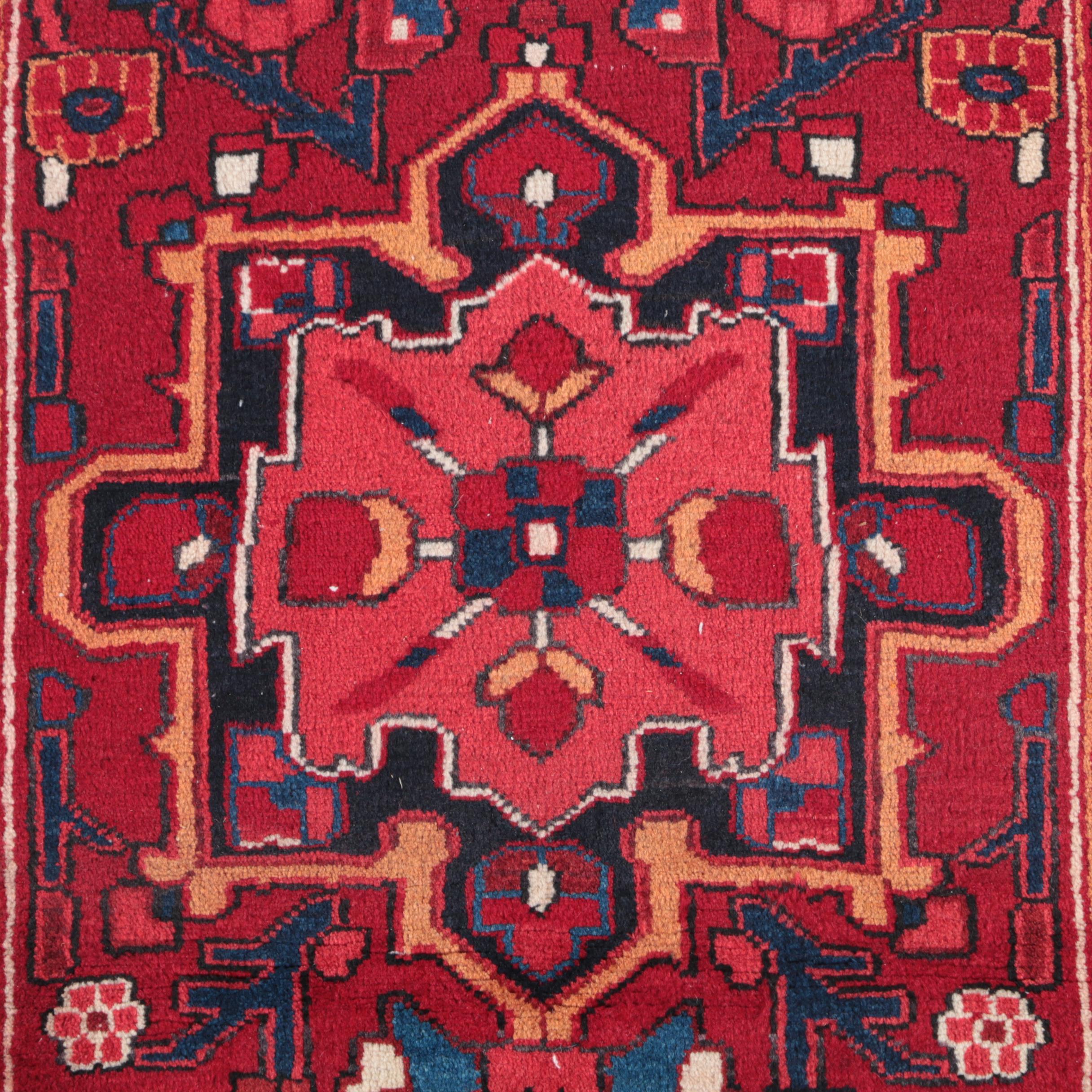 Hand-Knotted Persian Lamberan Wool Carpet Runner