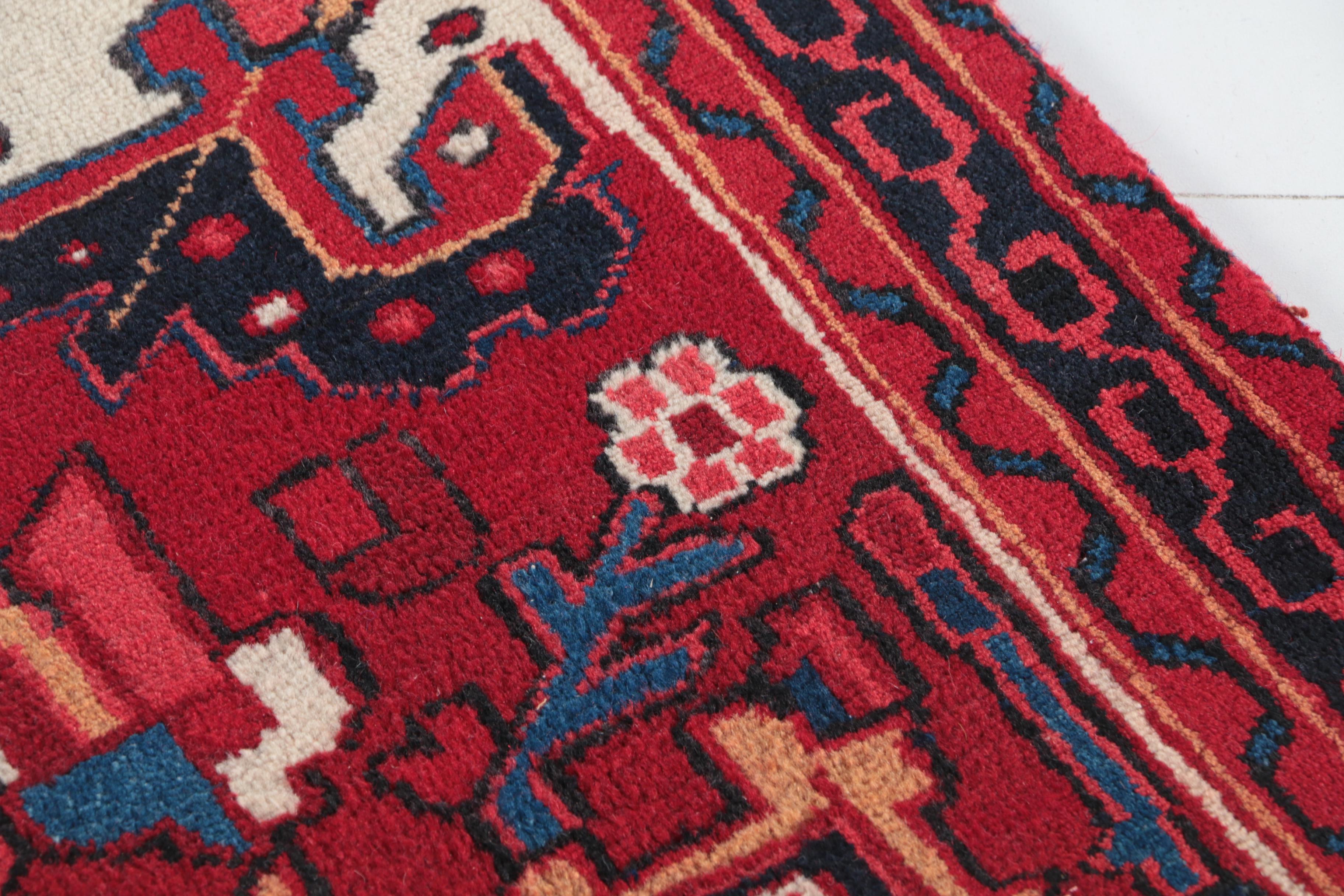 Hand-Knotted Persian Lamberan Wool Carpet Runner