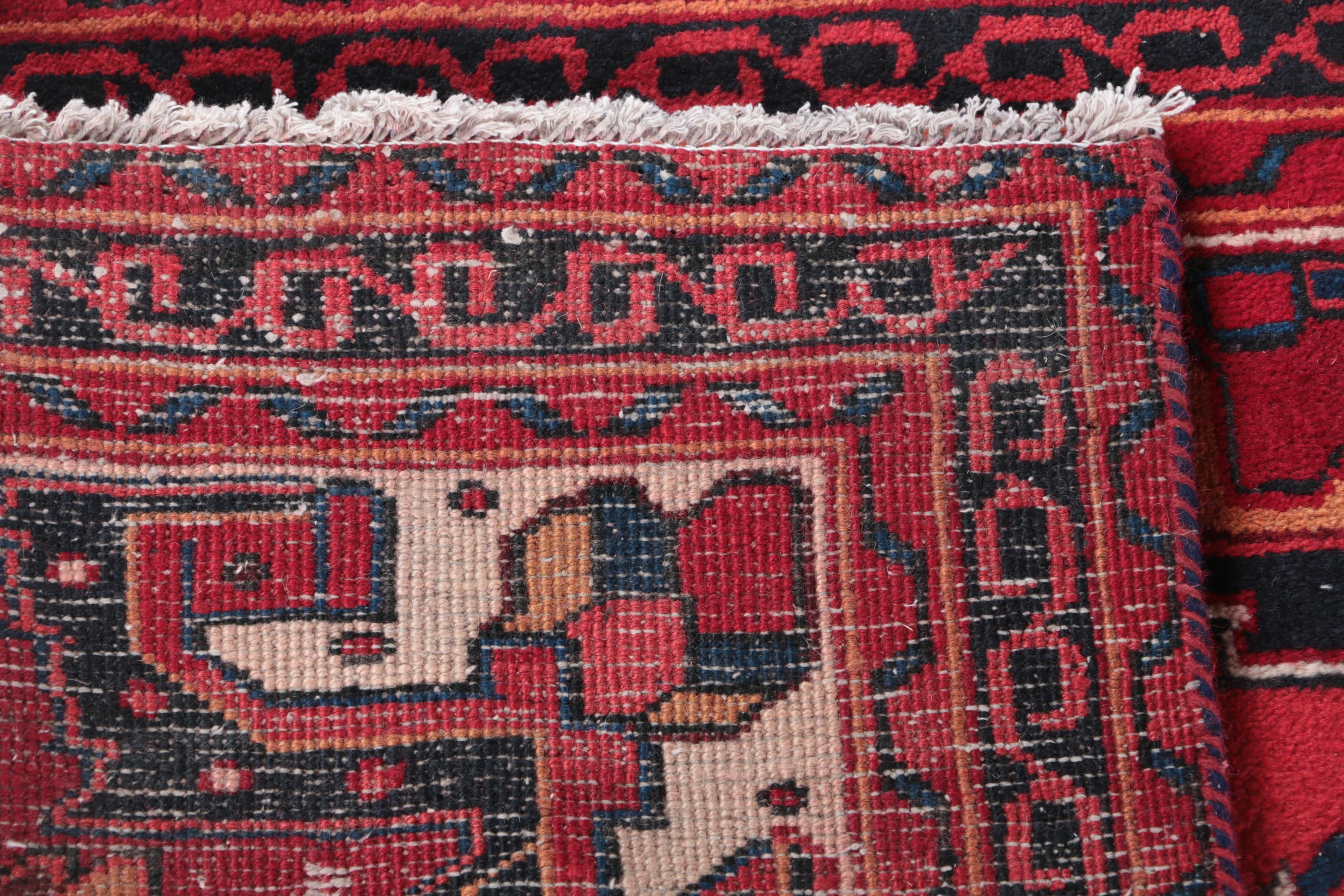 Hand-Knotted Persian Lamberan Wool Carpet Runner