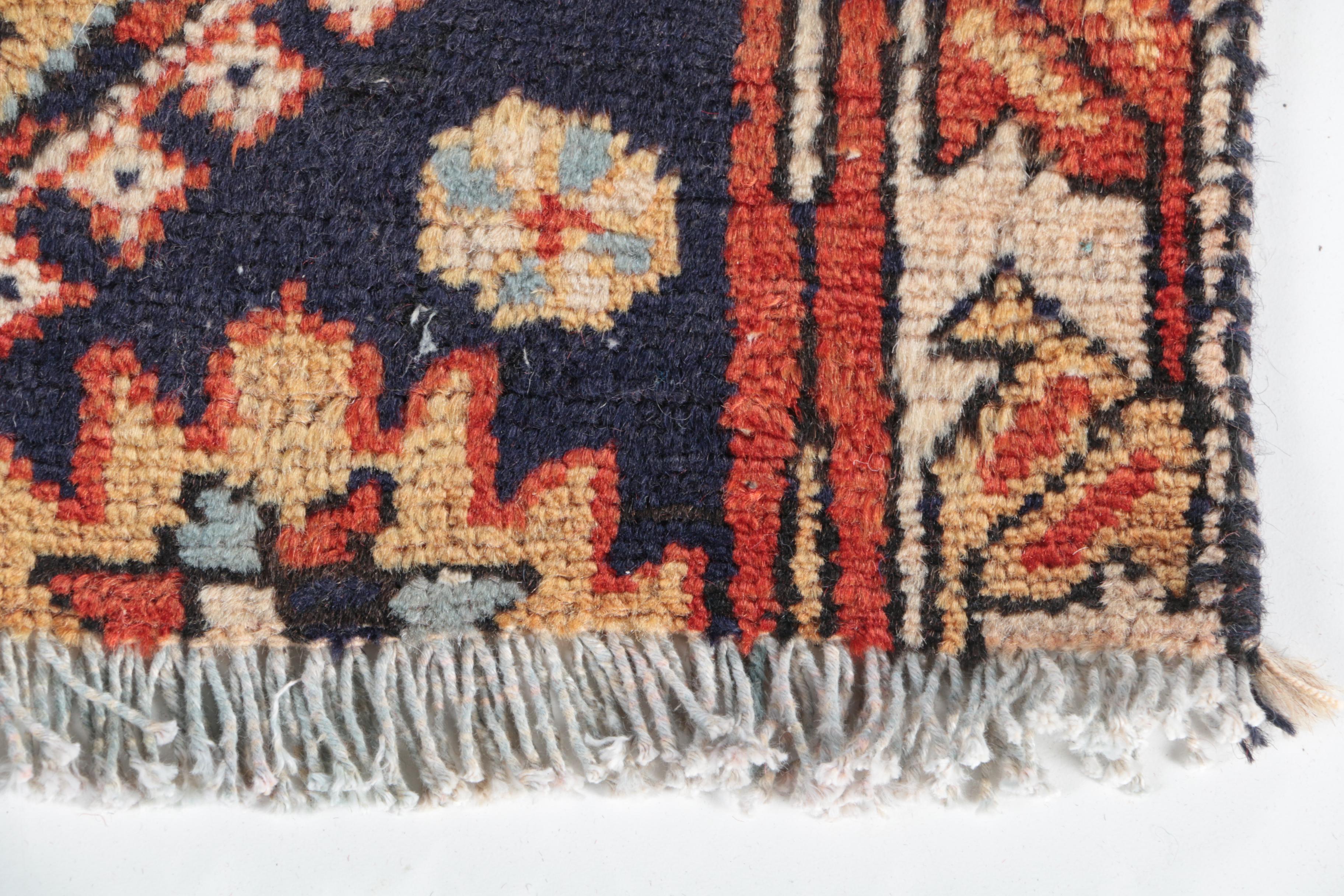 Hand-Knotted Kazak Wool Carpet Runner