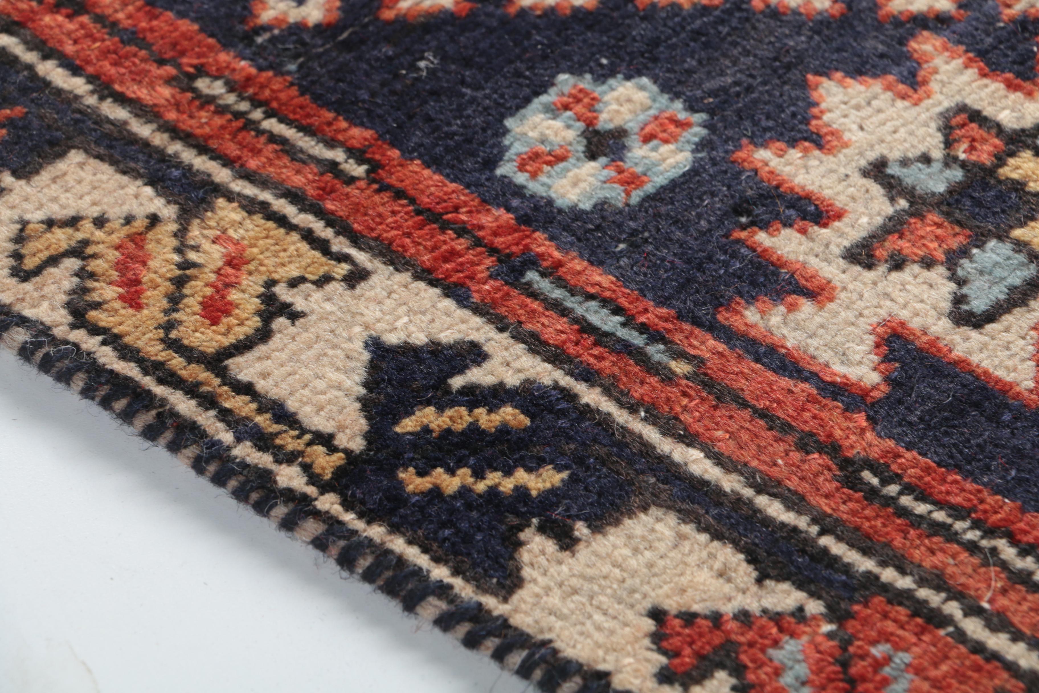 Hand-Knotted Kazak Wool Carpet Runner