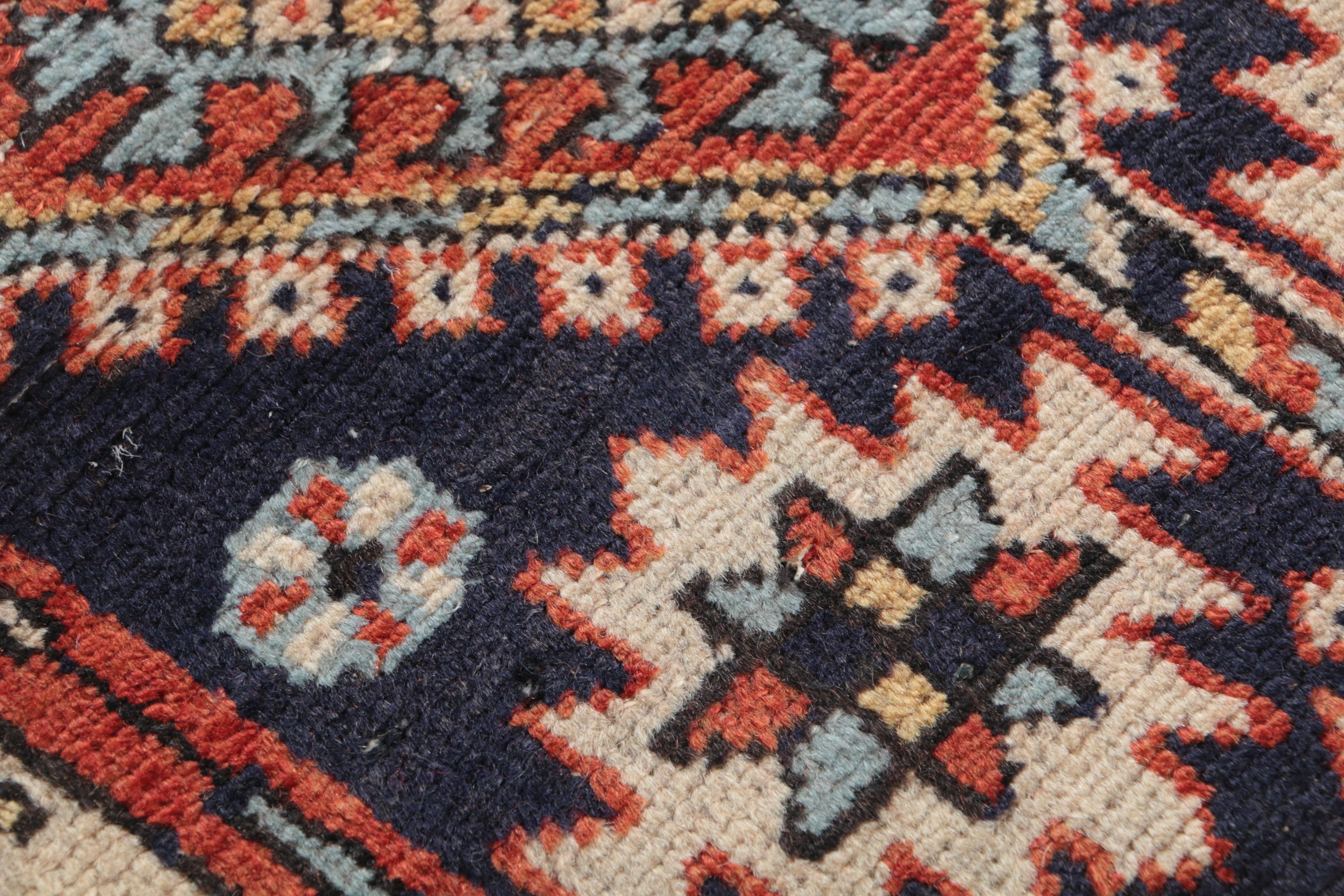 Hand-Knotted Kazak Wool Carpet Runner