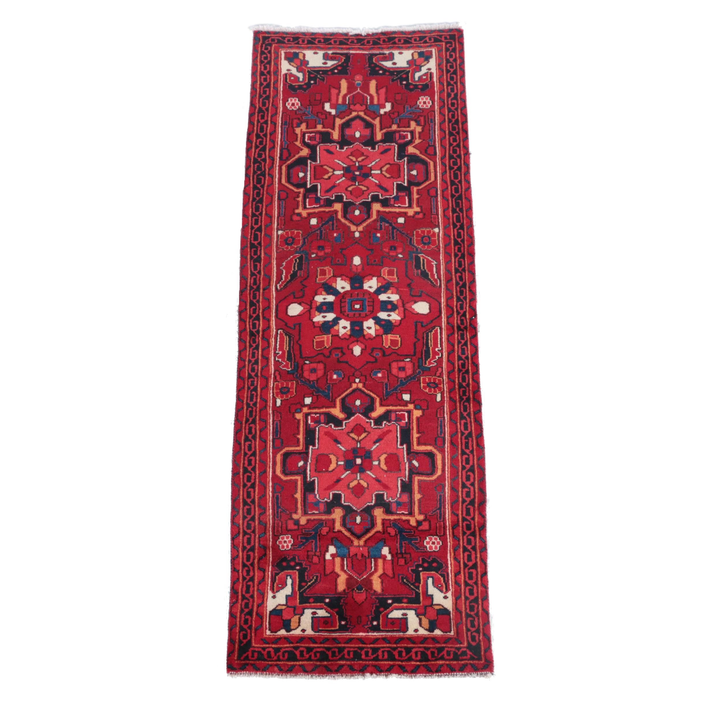Hand-Knotted Persian Lamberan Wool Carpet Runner