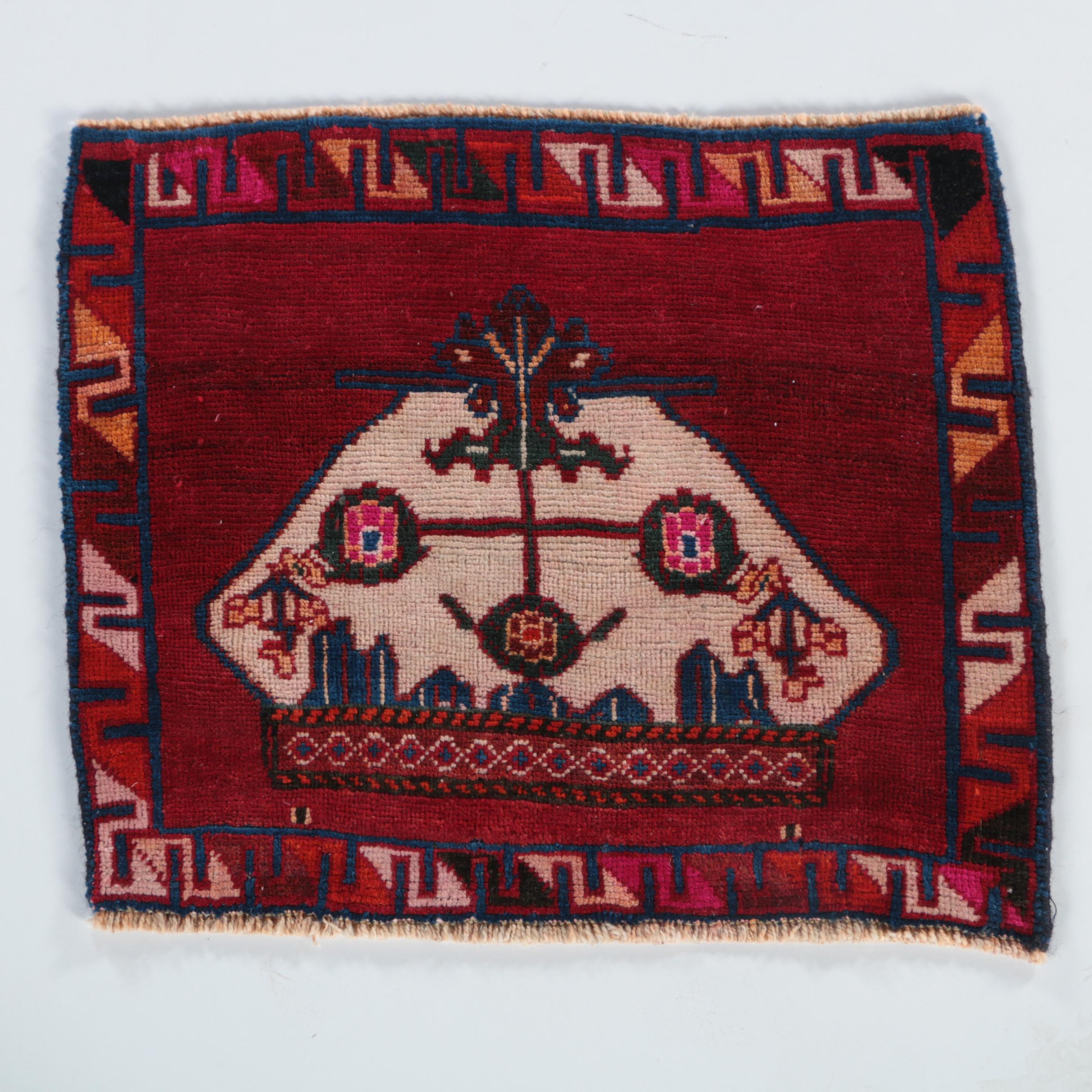 Hand-Knotted Central Asian Accent Rug