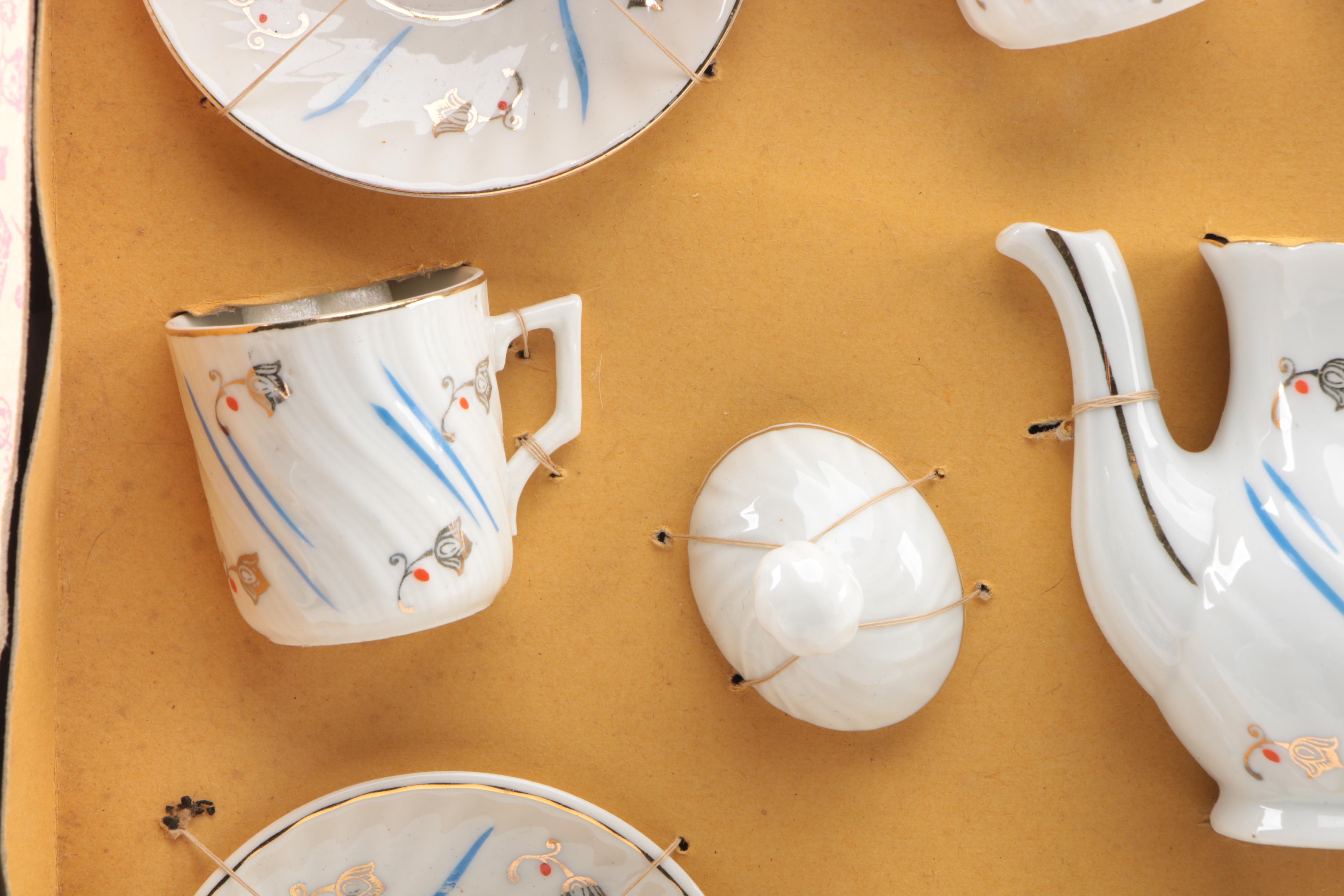 Miniature Porcelain Tea Set from Germany