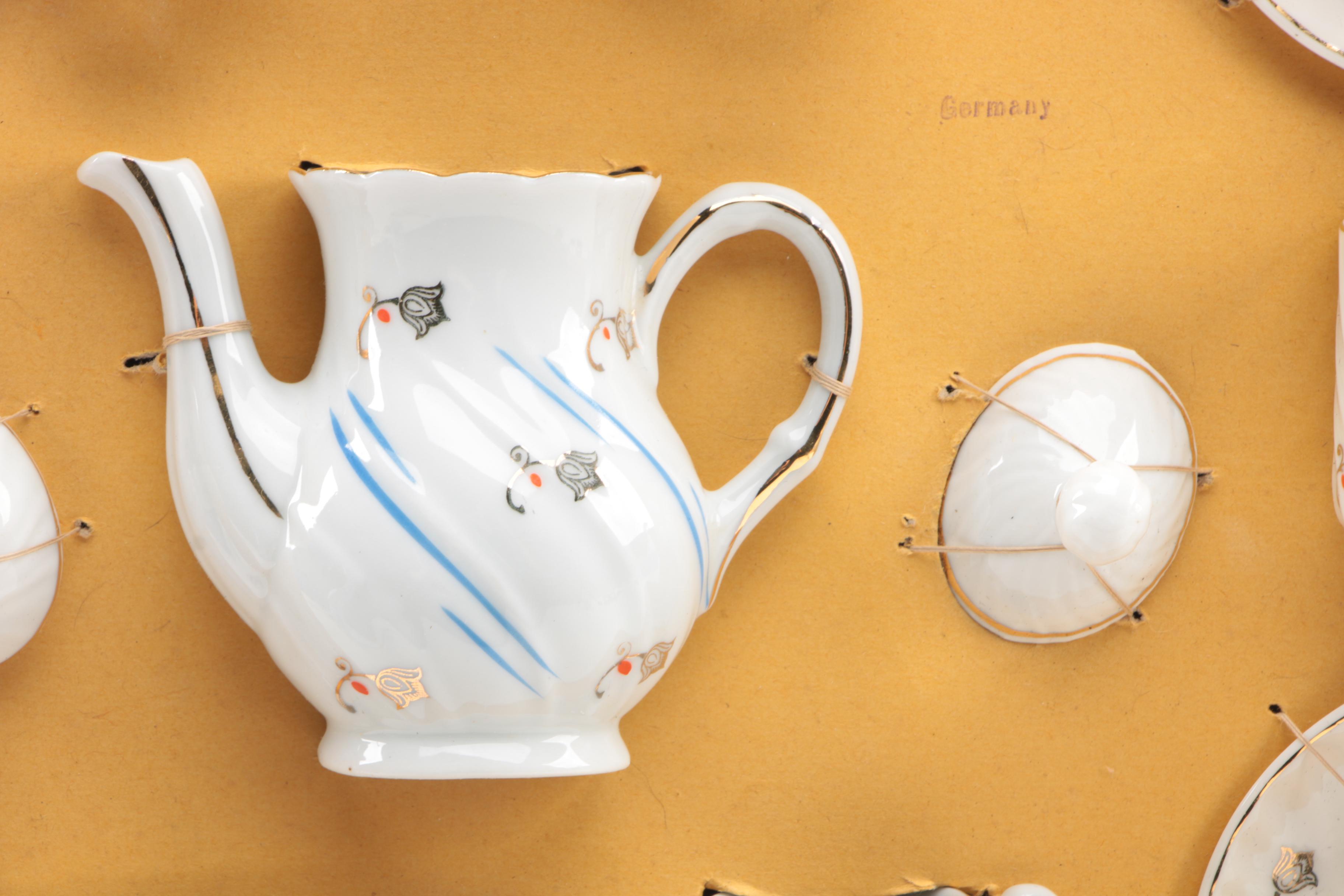 Miniature Porcelain Tea Set from Germany