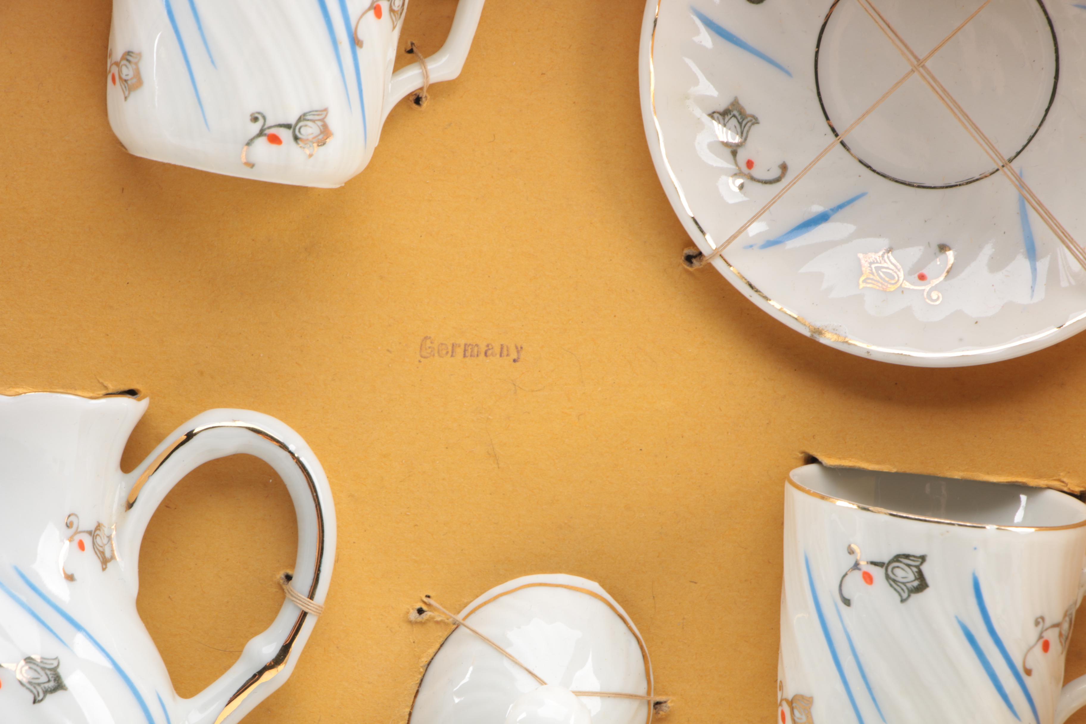 Miniature Porcelain Tea Set from Germany