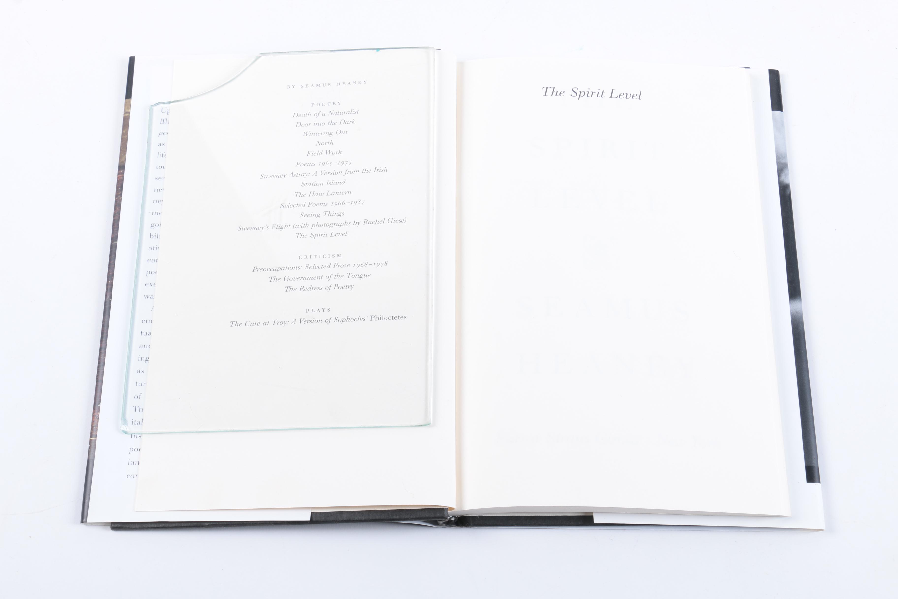 1996 Signed "The Spirit Level" by Seamus Heaney