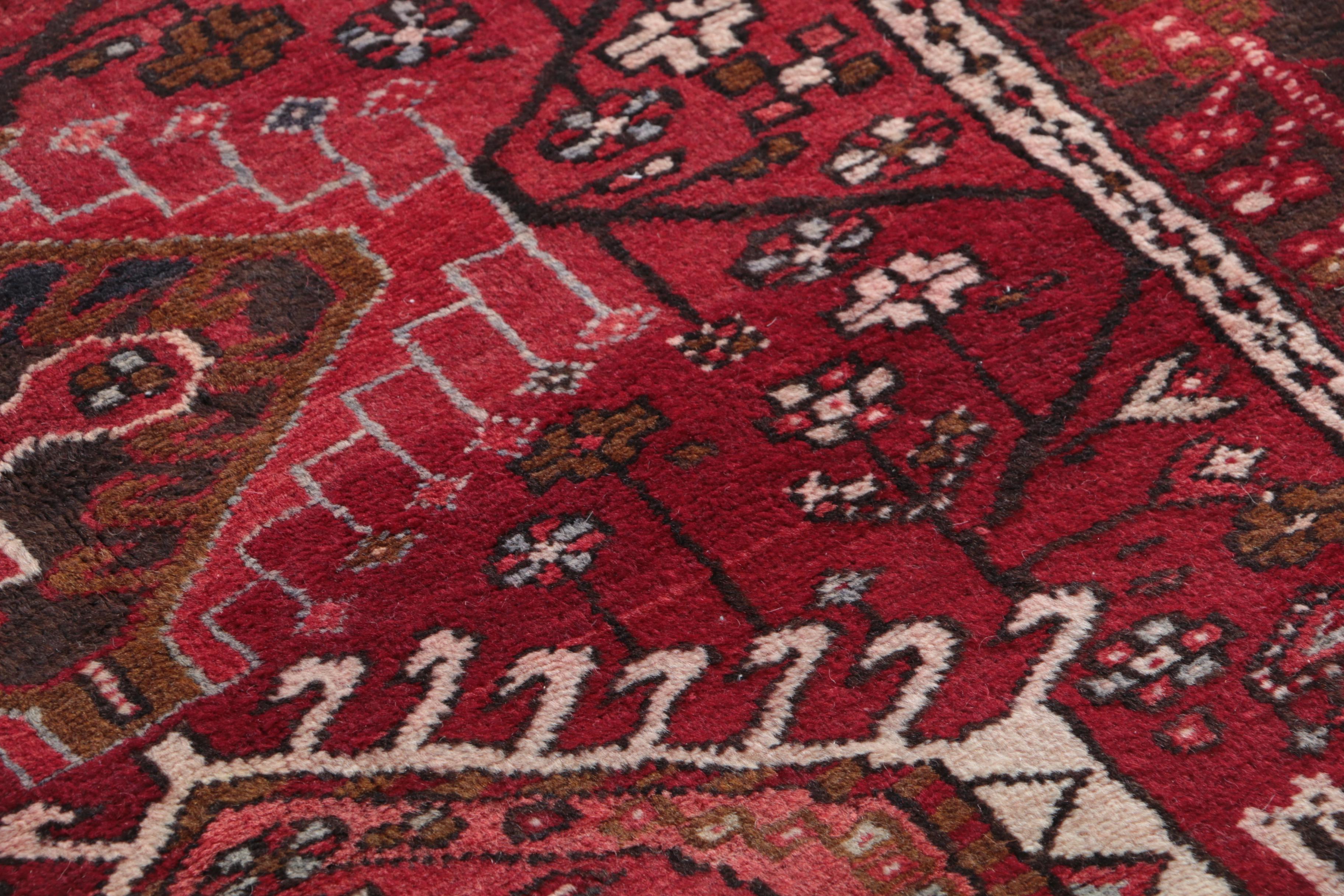 Hand-Knotted Persian Karaja Wool Carpet Runner