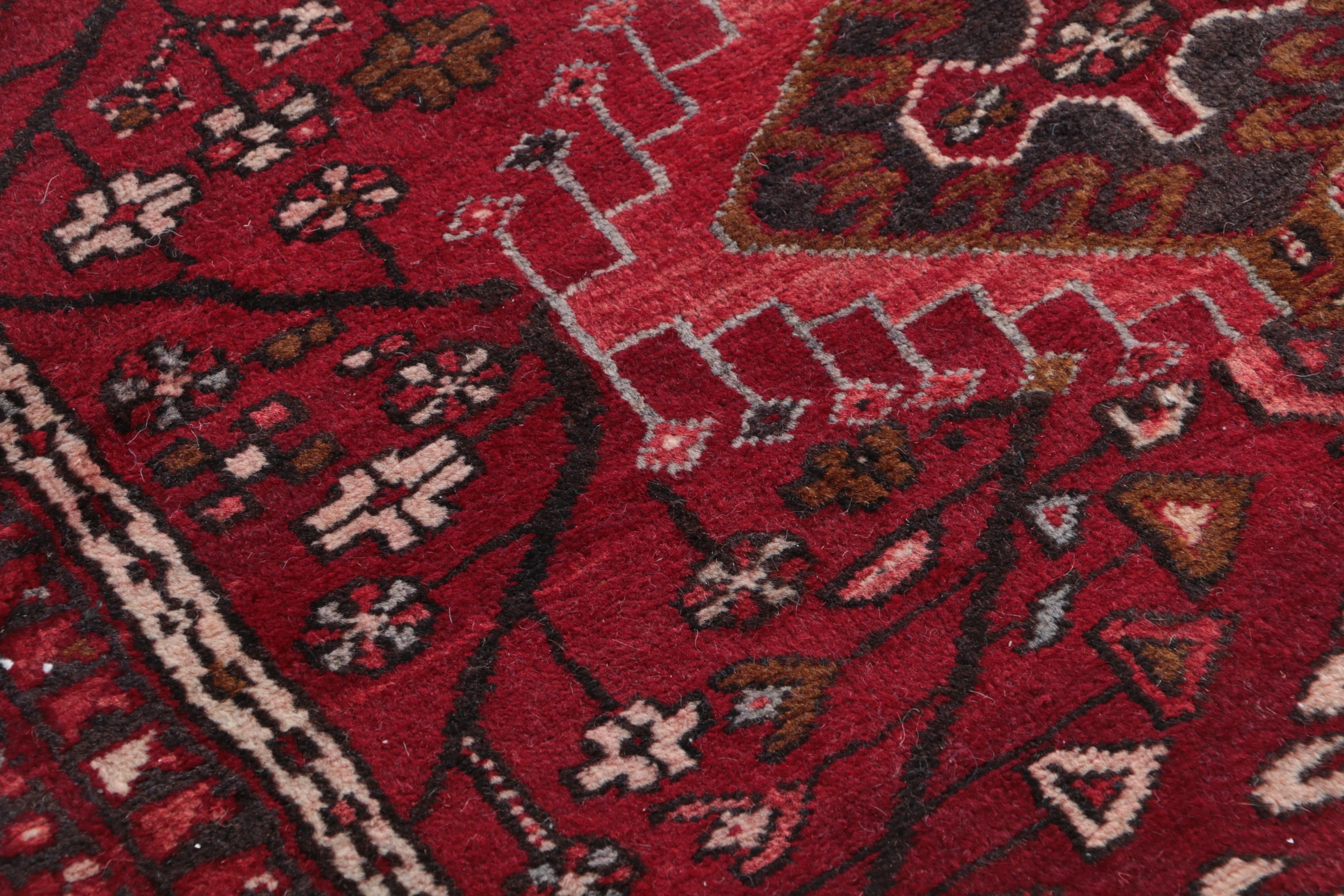 Hand-Knotted Persian Karaja Wool Carpet Runner