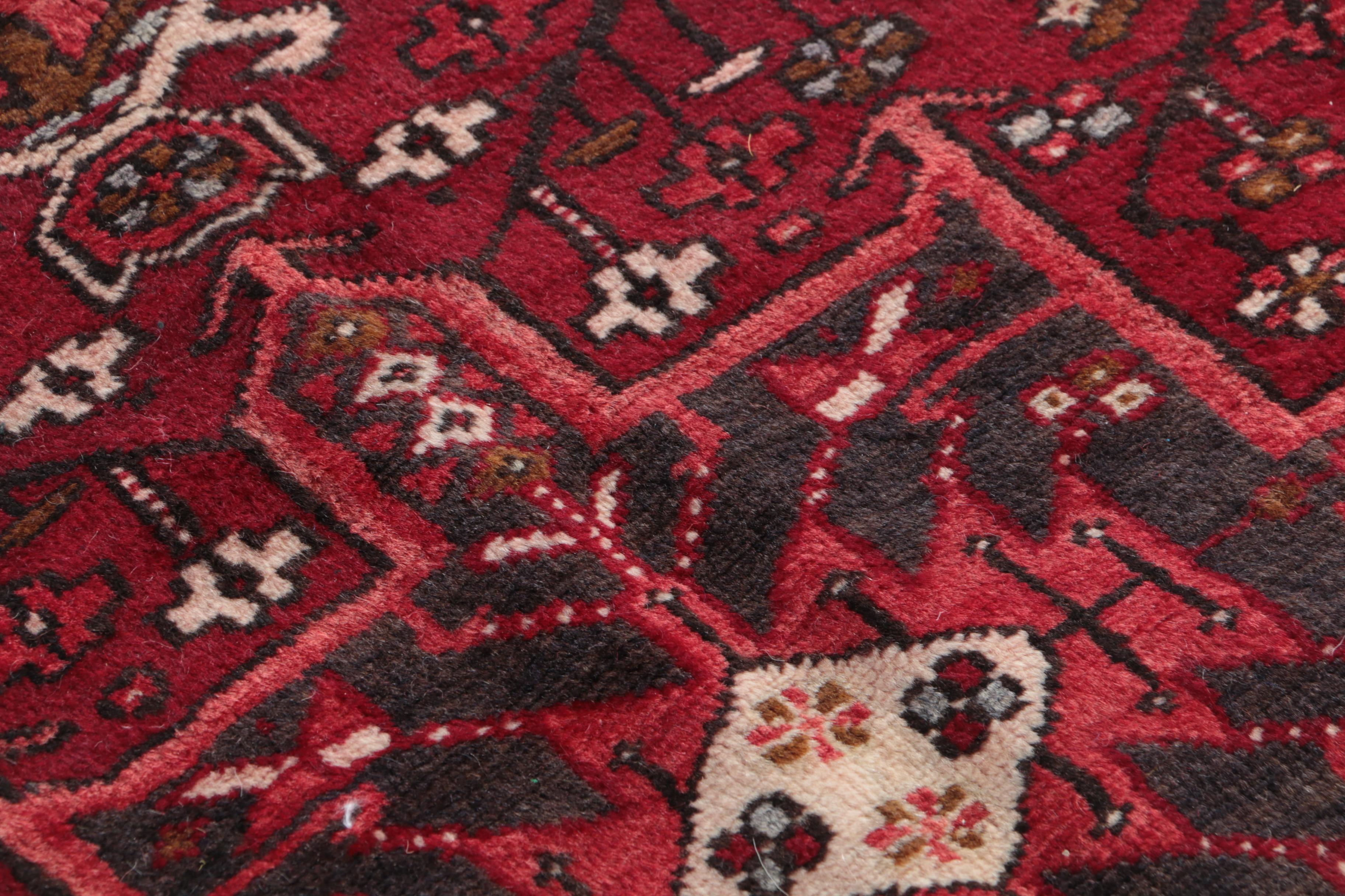 Hand-Knotted Persian Karaja Wool Carpet Runner