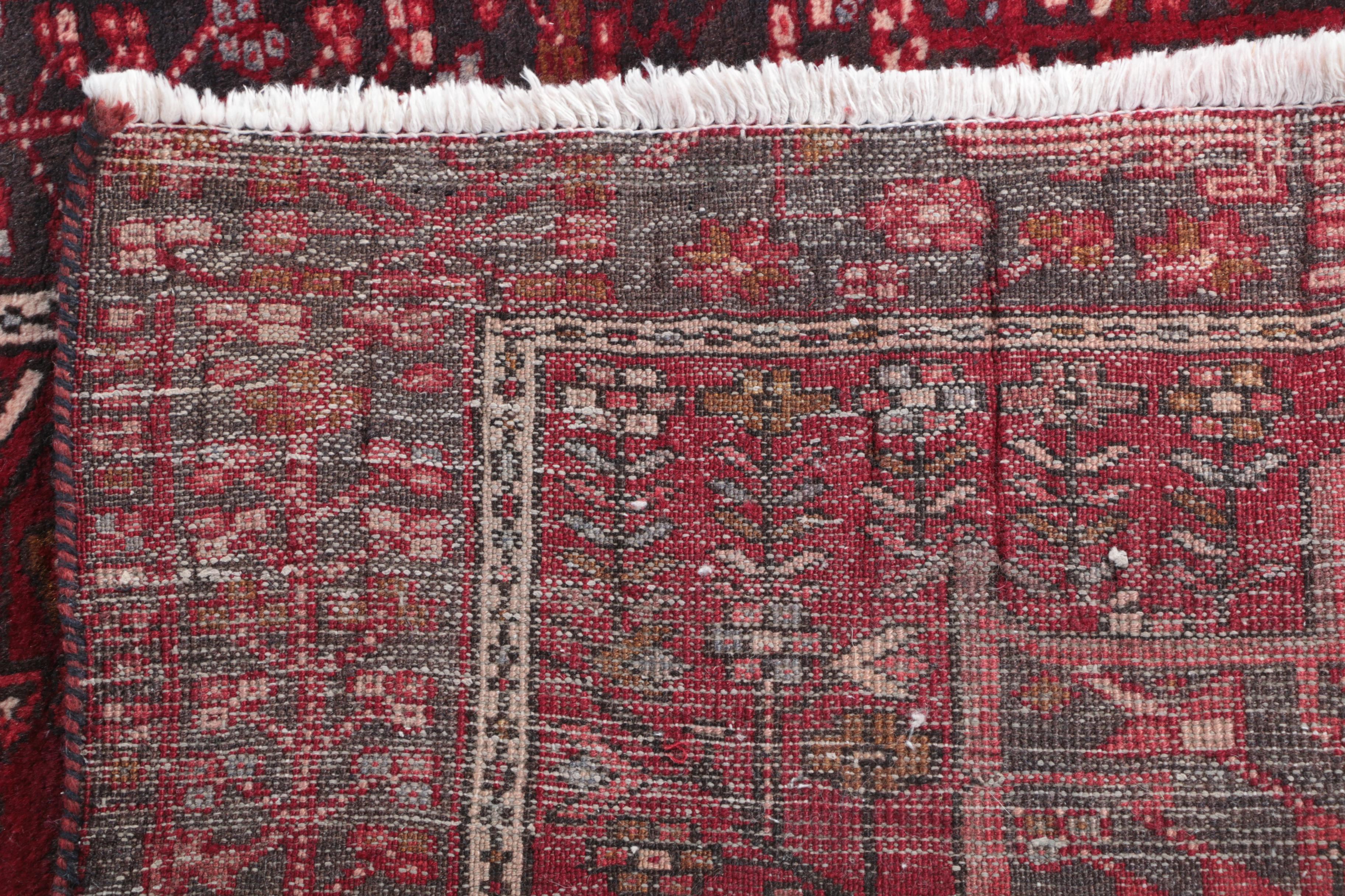 Hand-Knotted Persian Karaja Wool Carpet Runner
