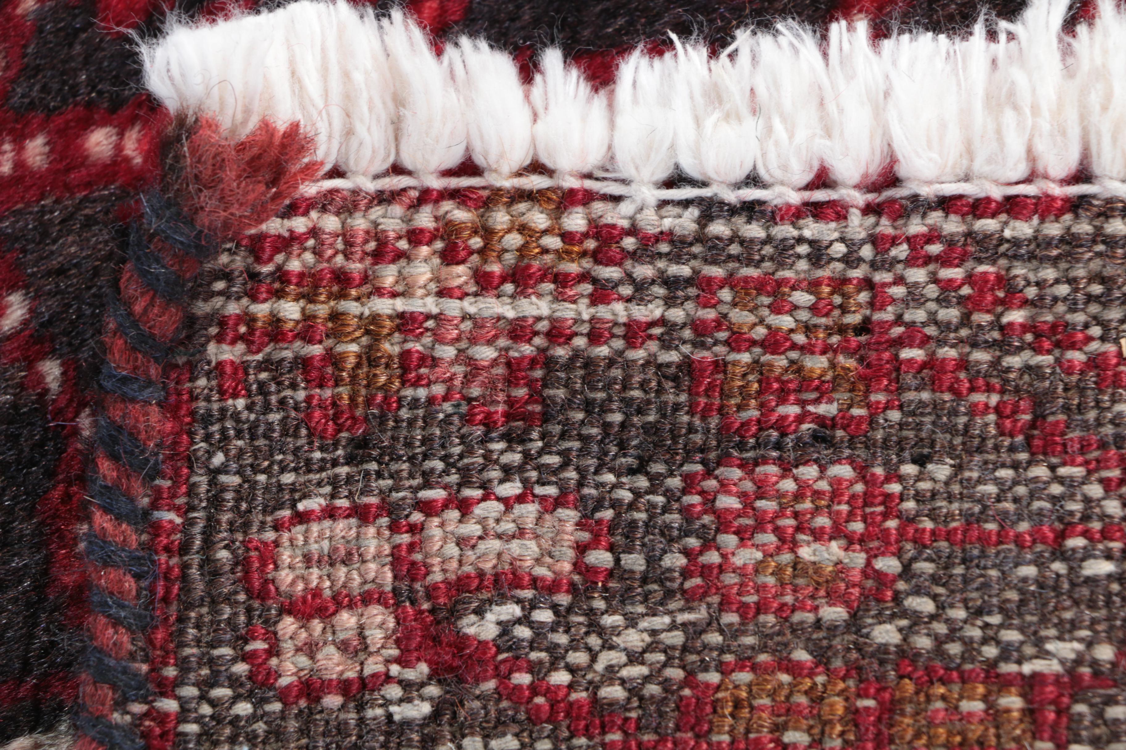 Hand-Knotted Persian Karaja Wool Carpet Runner