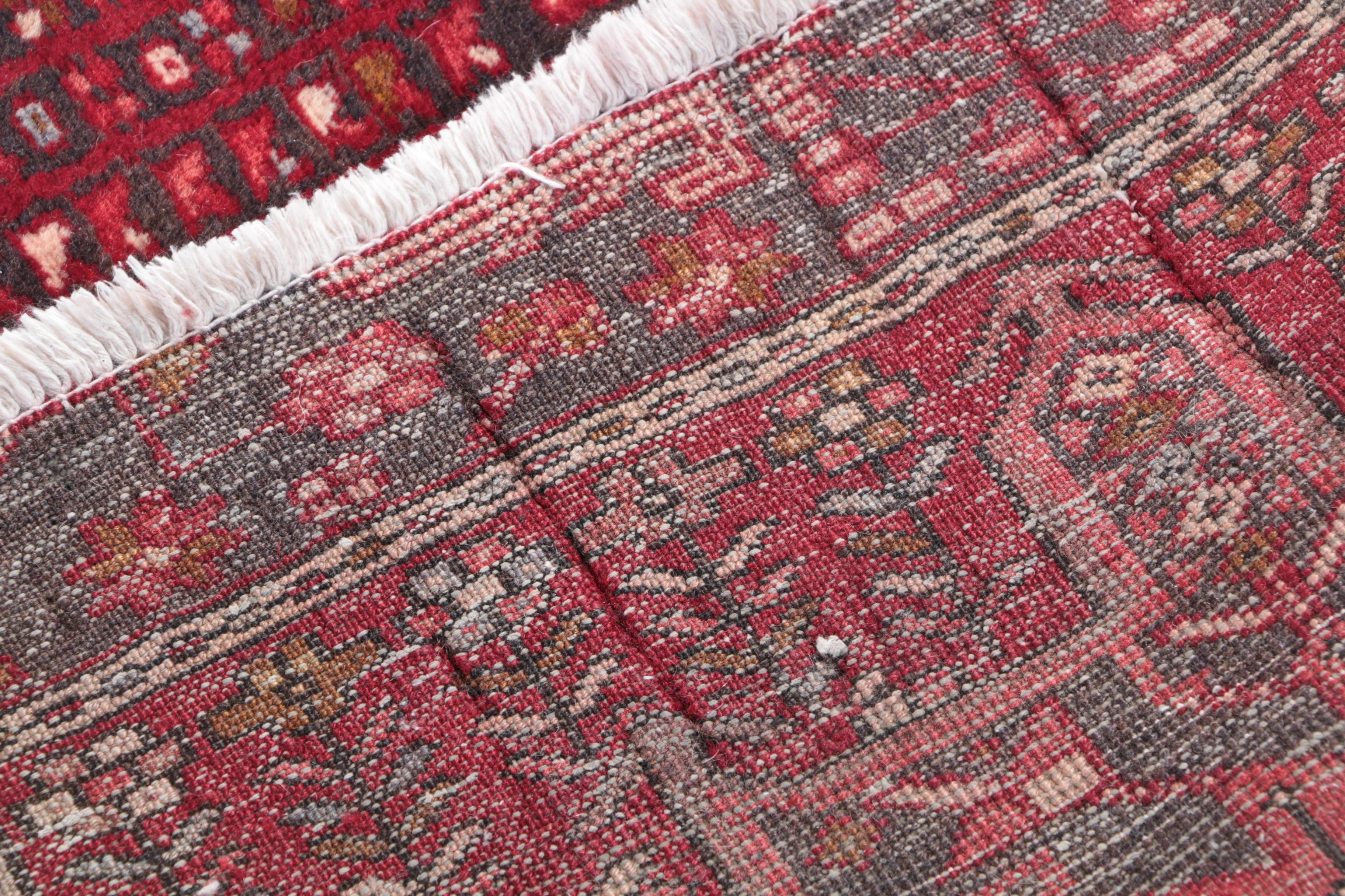 Hand-Knotted Persian Karaja Wool Carpet Runner
