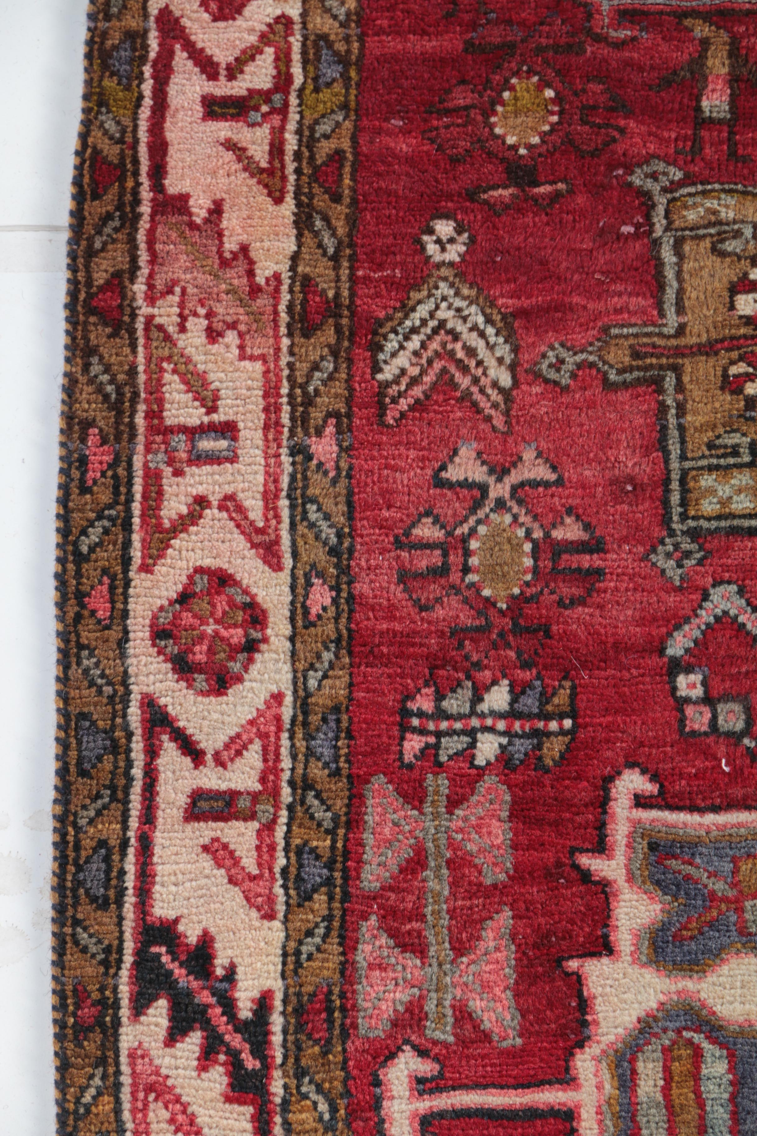 Hand-Knotted Persian Karaja Carpet Runner