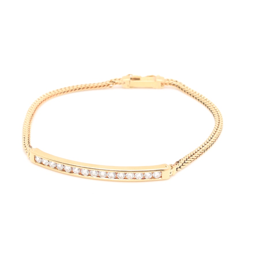 18K Yellow Gold 0.93 CTW Diamond Bracelet