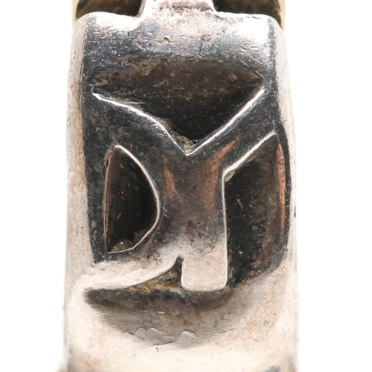 David Yurman Sterling Silver and 14K Yellow Gold Amethyst Pendant