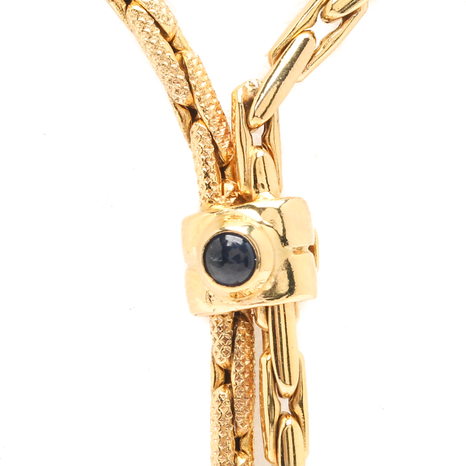 14K Yellow Gold Sapphire Necklace