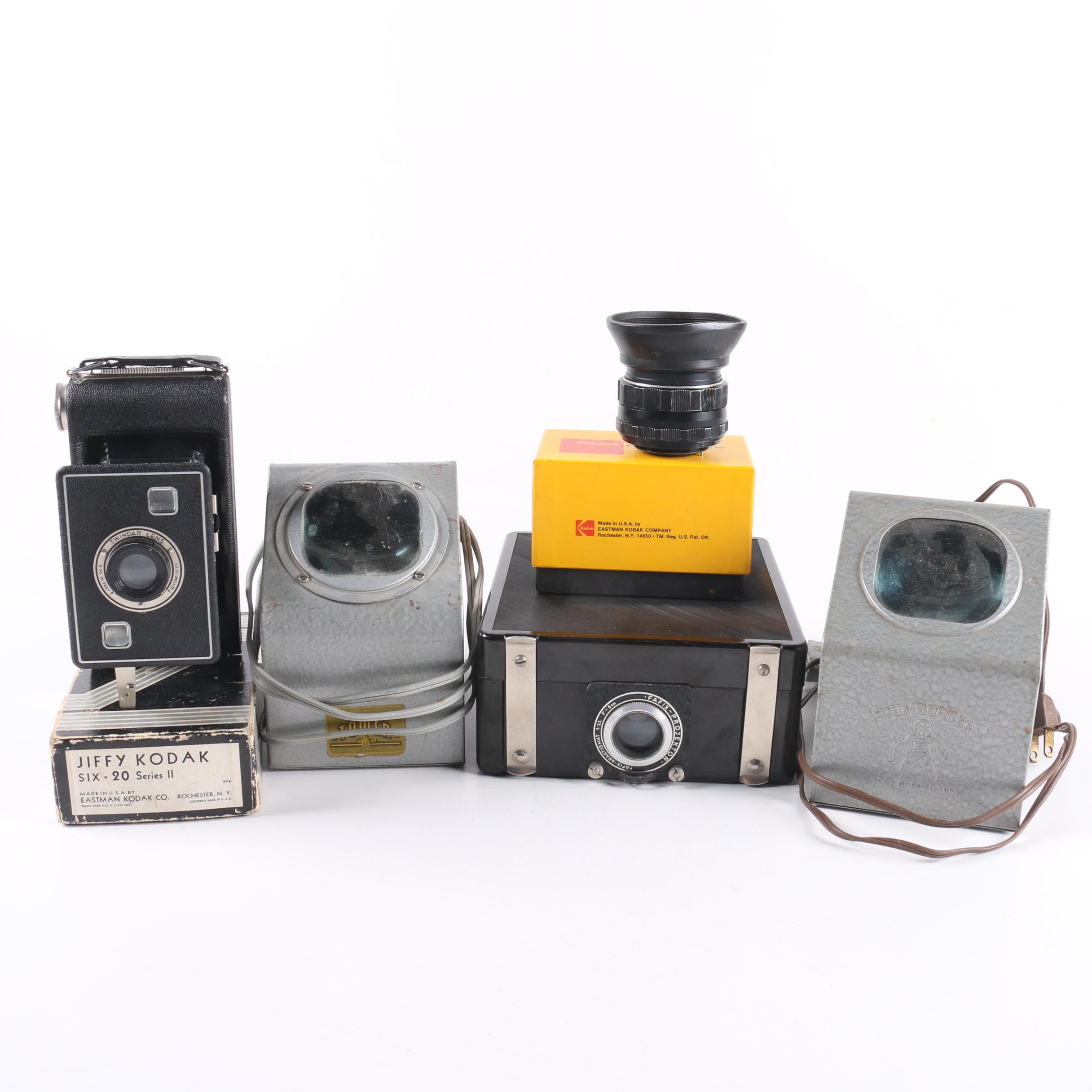 Vintage Kodak Camera with Fafix Projector and Slide Viewers