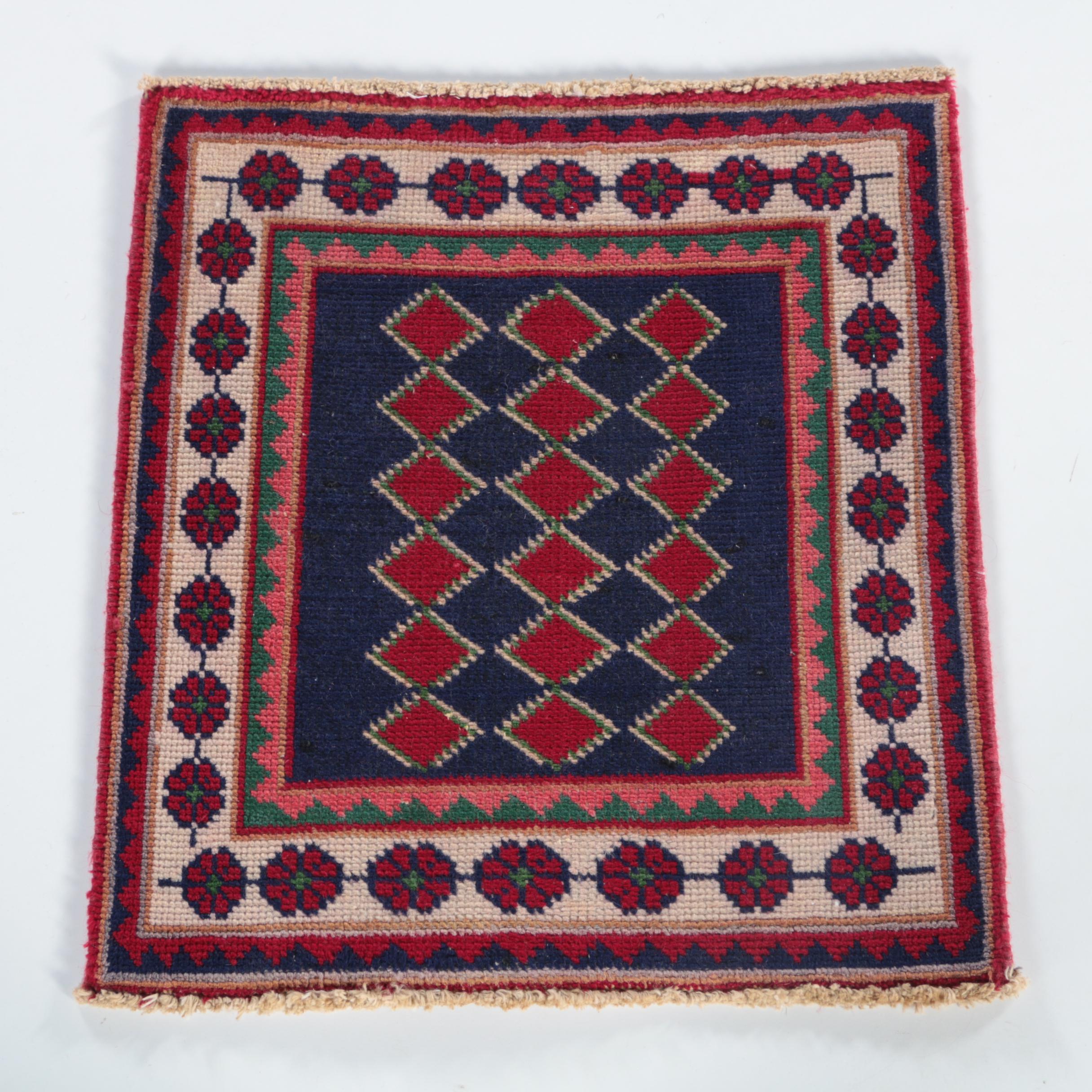 Hand-Knotted Central Asian Wool Mat