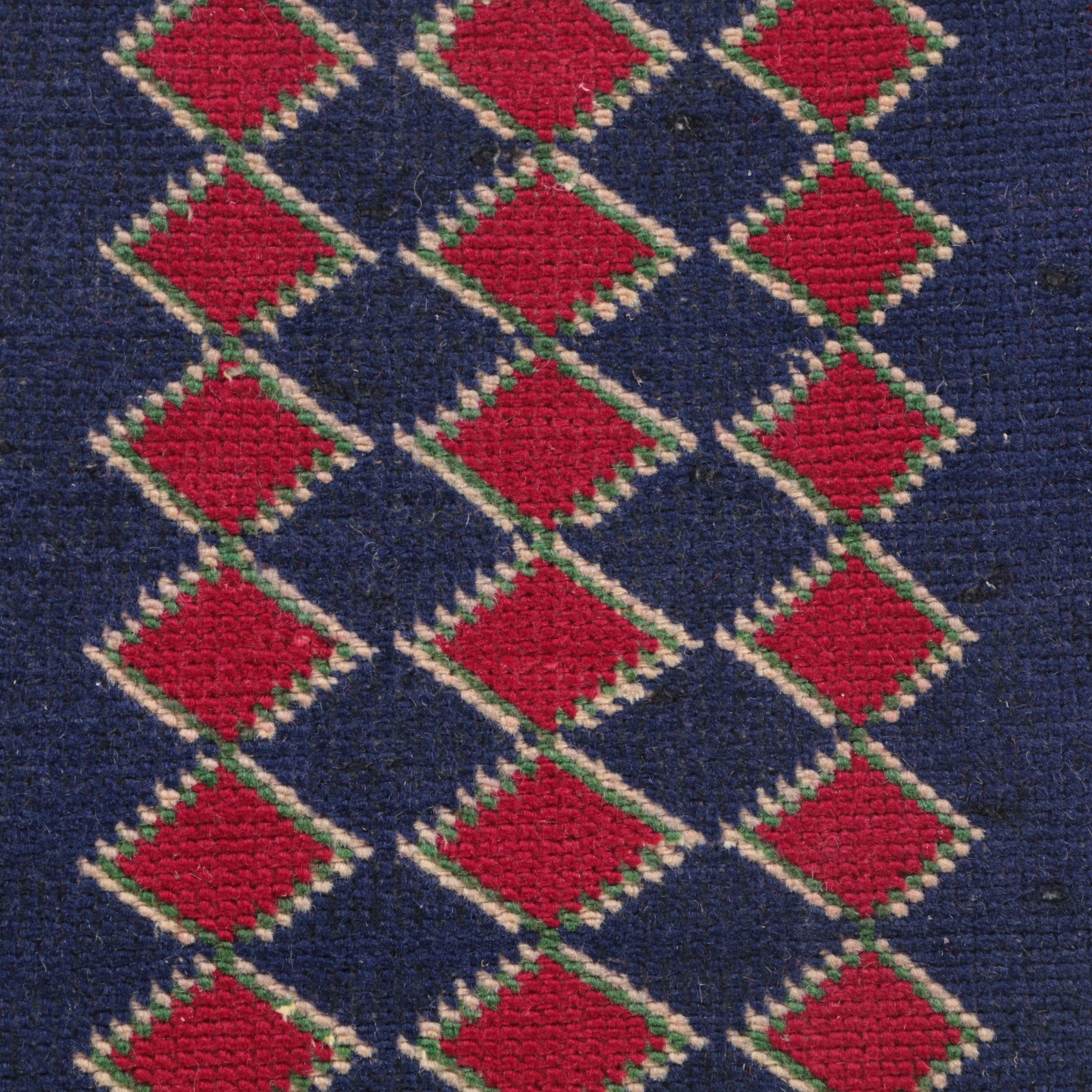 Hand-Knotted Central Asian Wool Mat