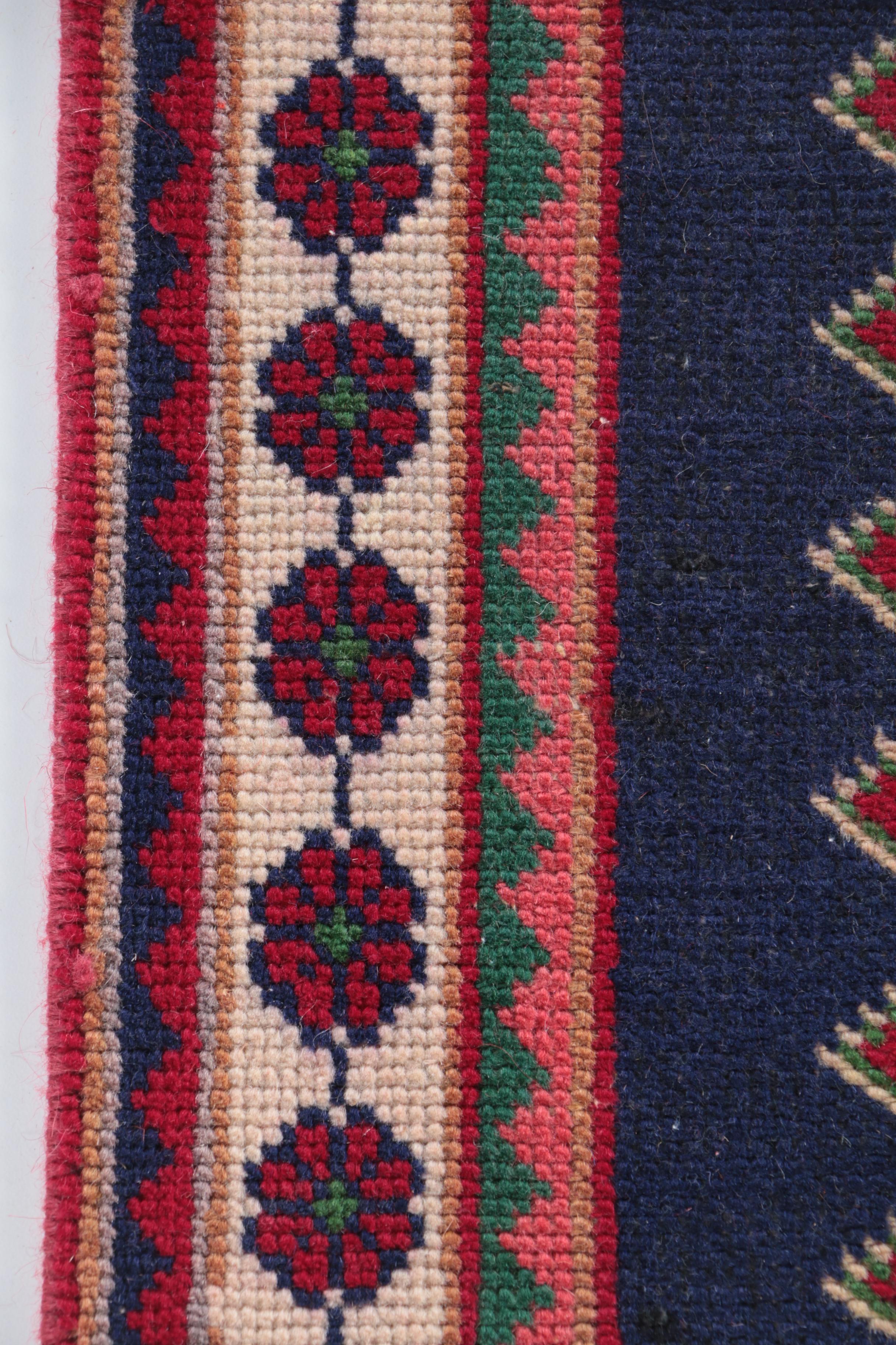 Hand-Knotted Central Asian Wool Mat