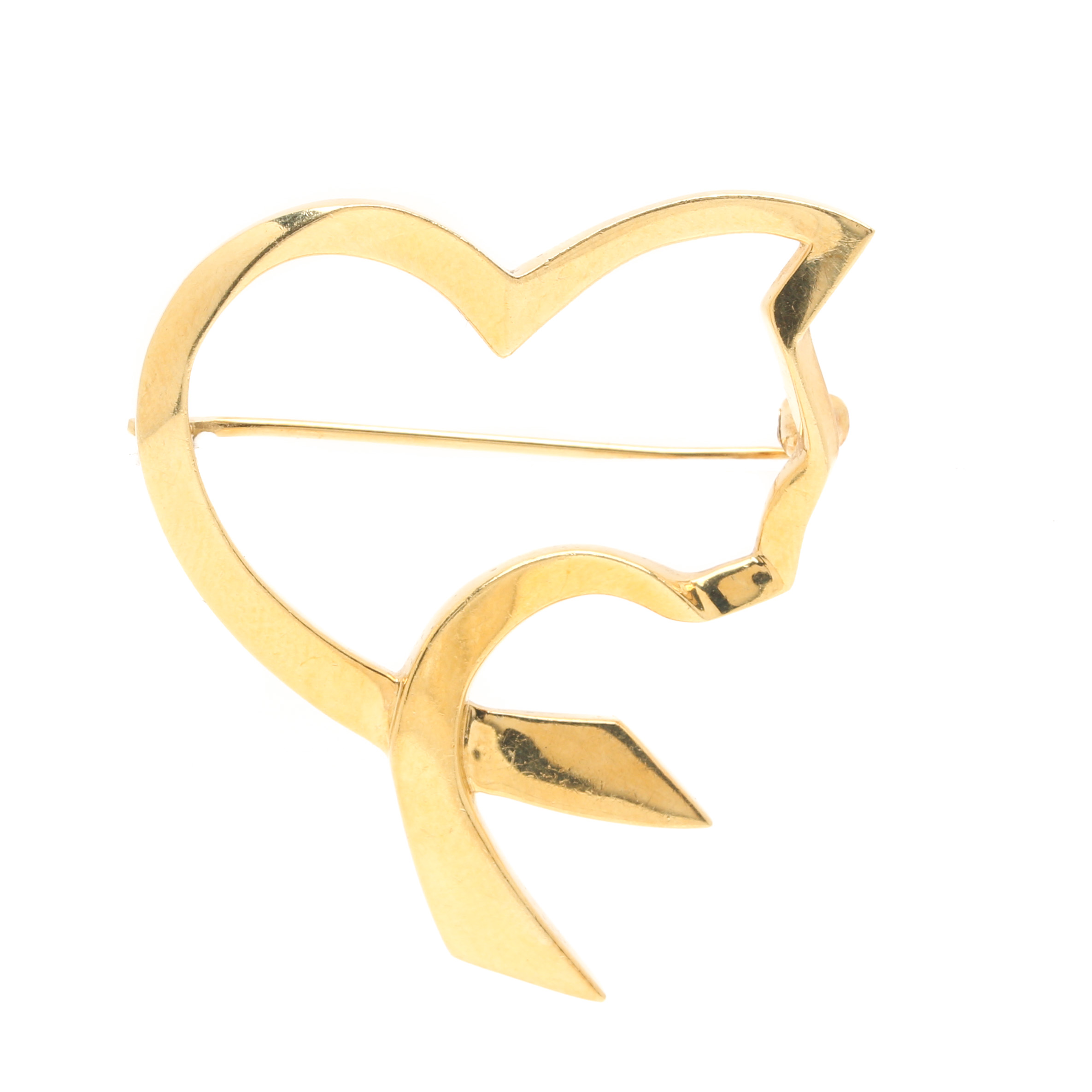 Paloma Picasso for Tiffany & Co. 18K Yellow Gold Cat Brooch