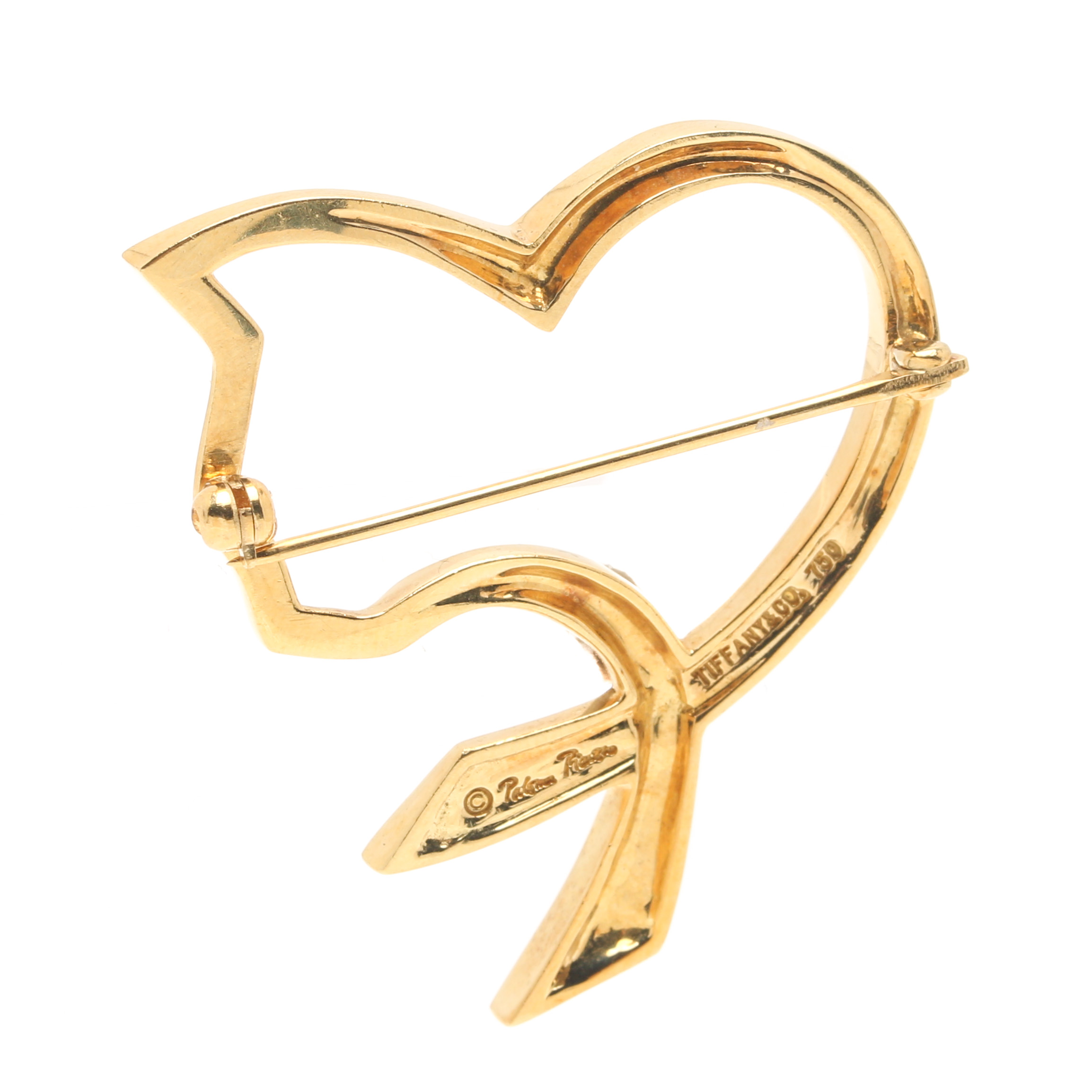 Paloma Picasso for Tiffany & Co. 18K Yellow Gold Cat Brooch