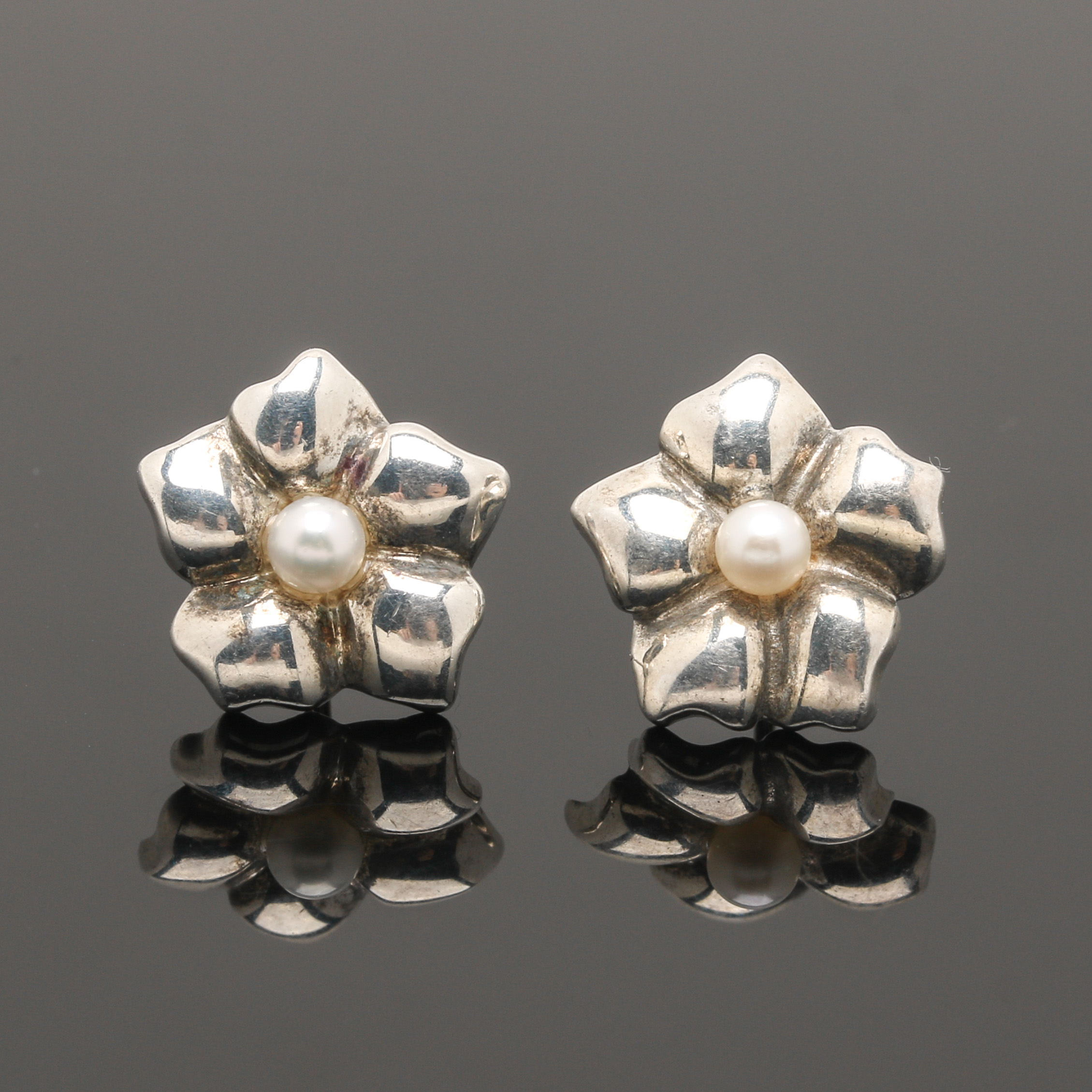 Tiffany & Co. Sterling Silver Cultured Pearl Earrings