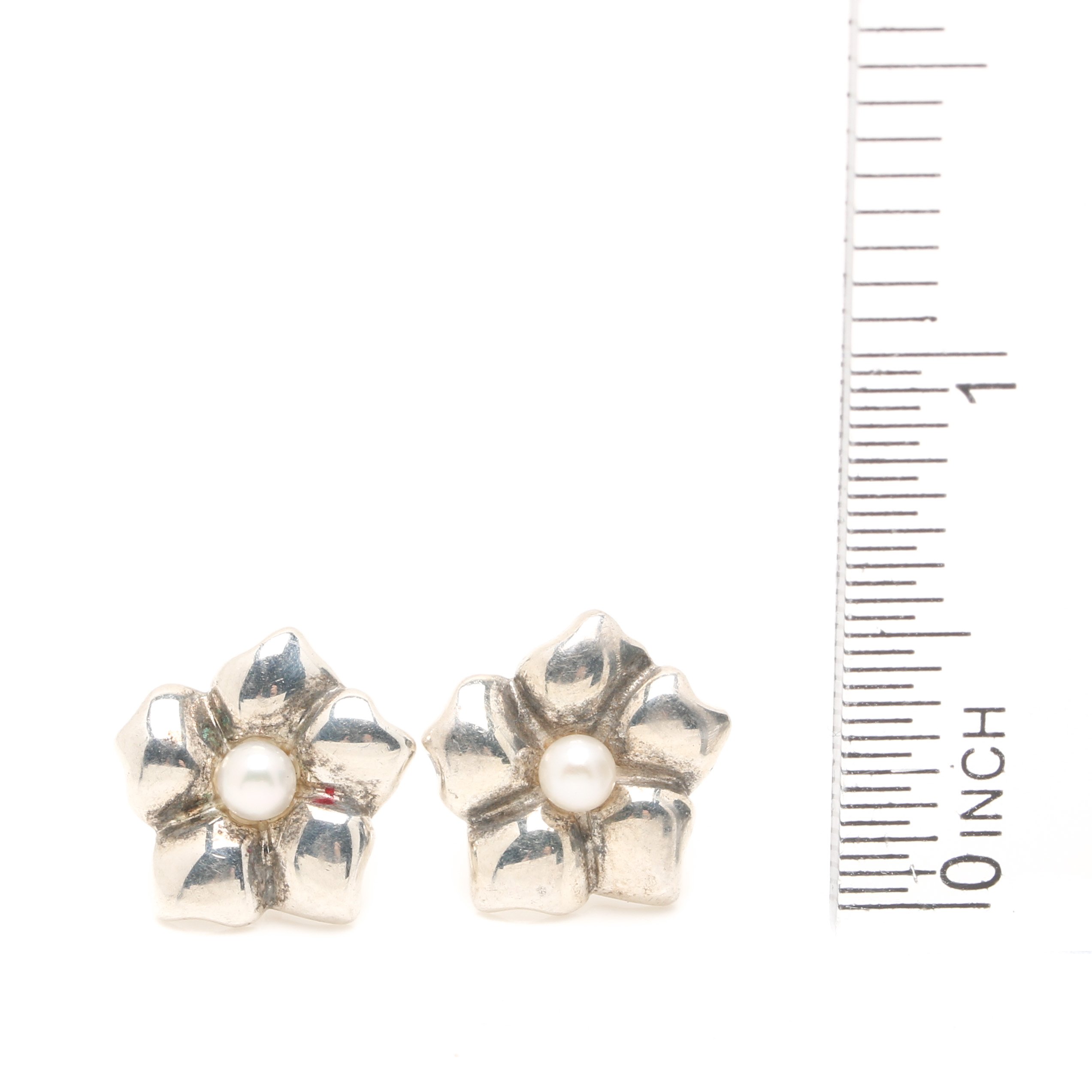 Tiffany & Co. Sterling Silver Cultured Pearl Earrings