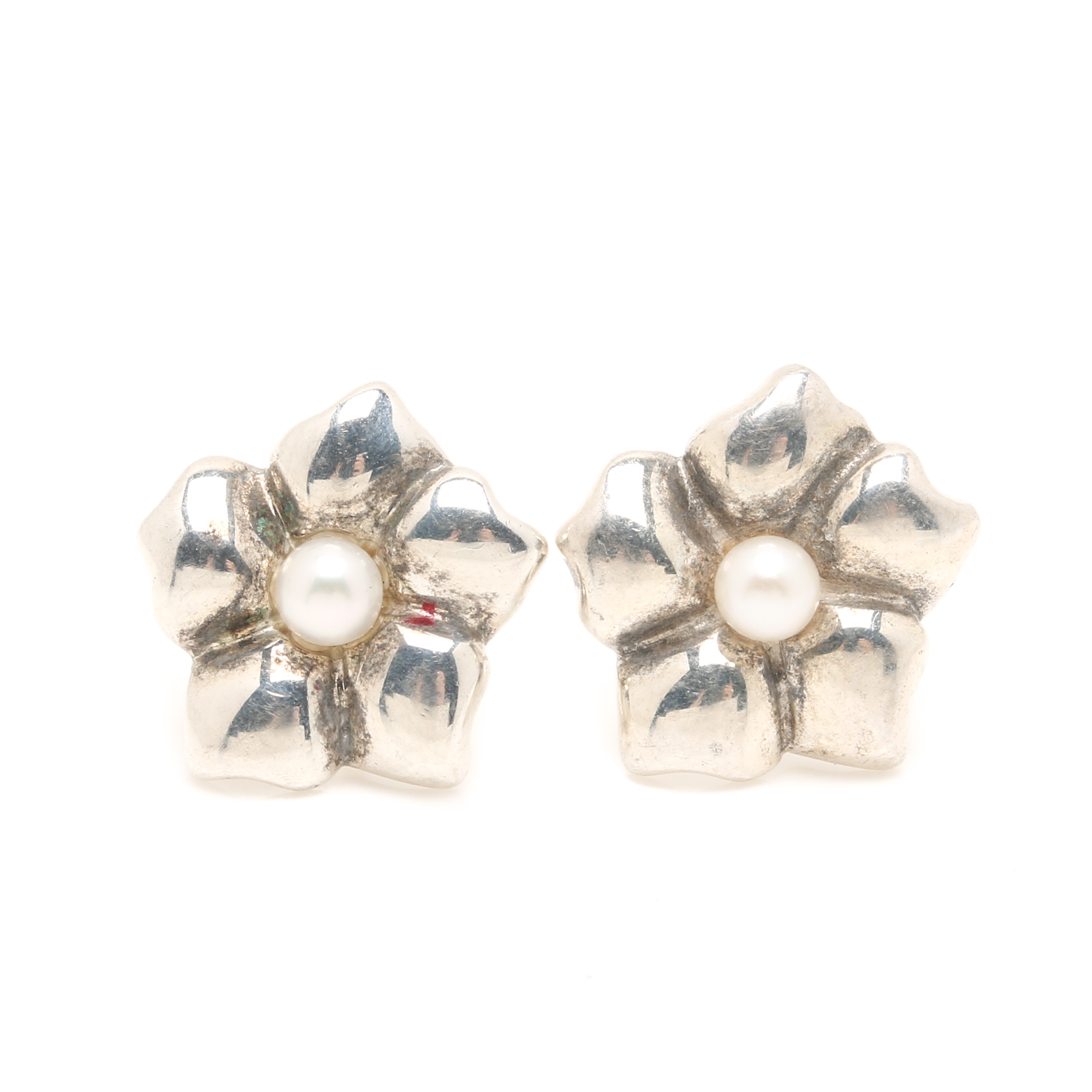 Tiffany & Co. Sterling Silver Cultured Pearl Earrings