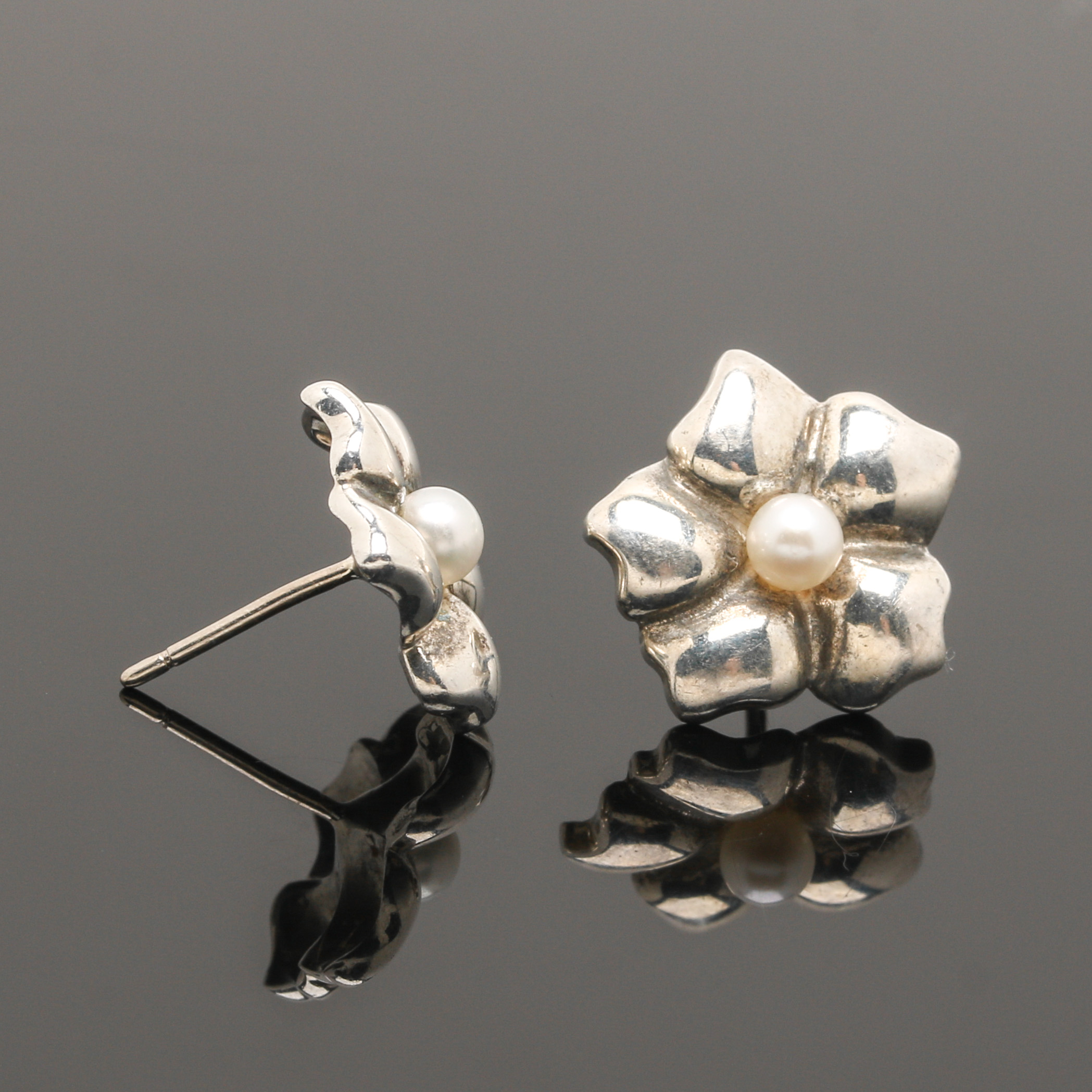 Tiffany & Co. Sterling Silver Cultured Pearl Earrings