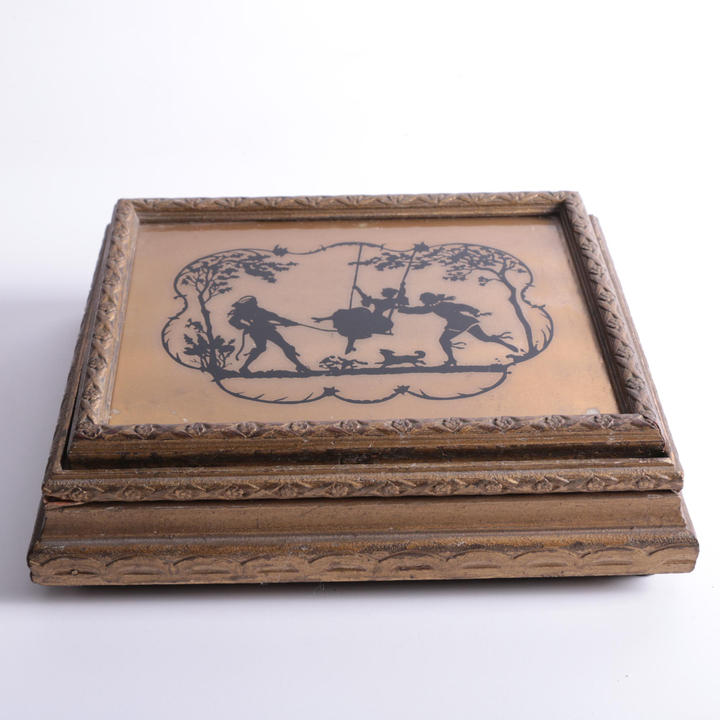 Antique Silhouette Jewelry Box