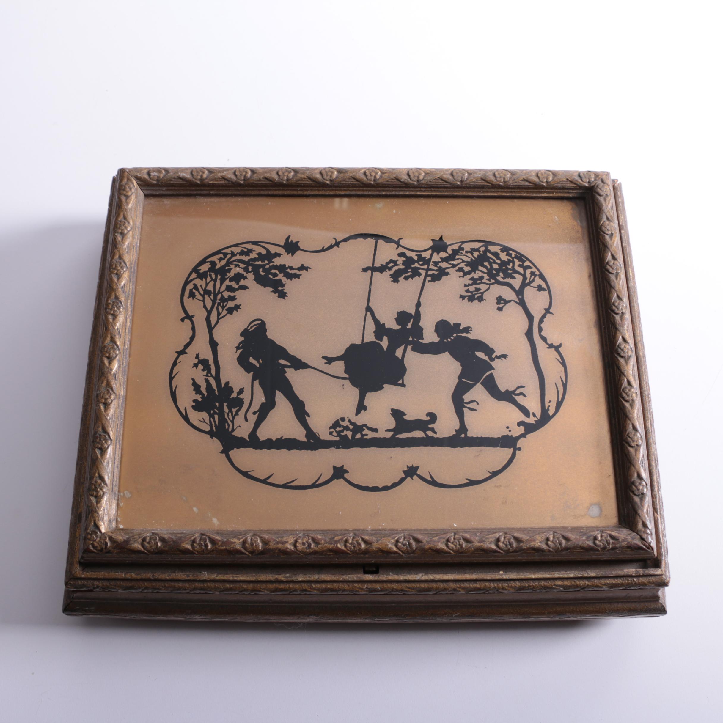 Antique Silhouette Jewelry Box
