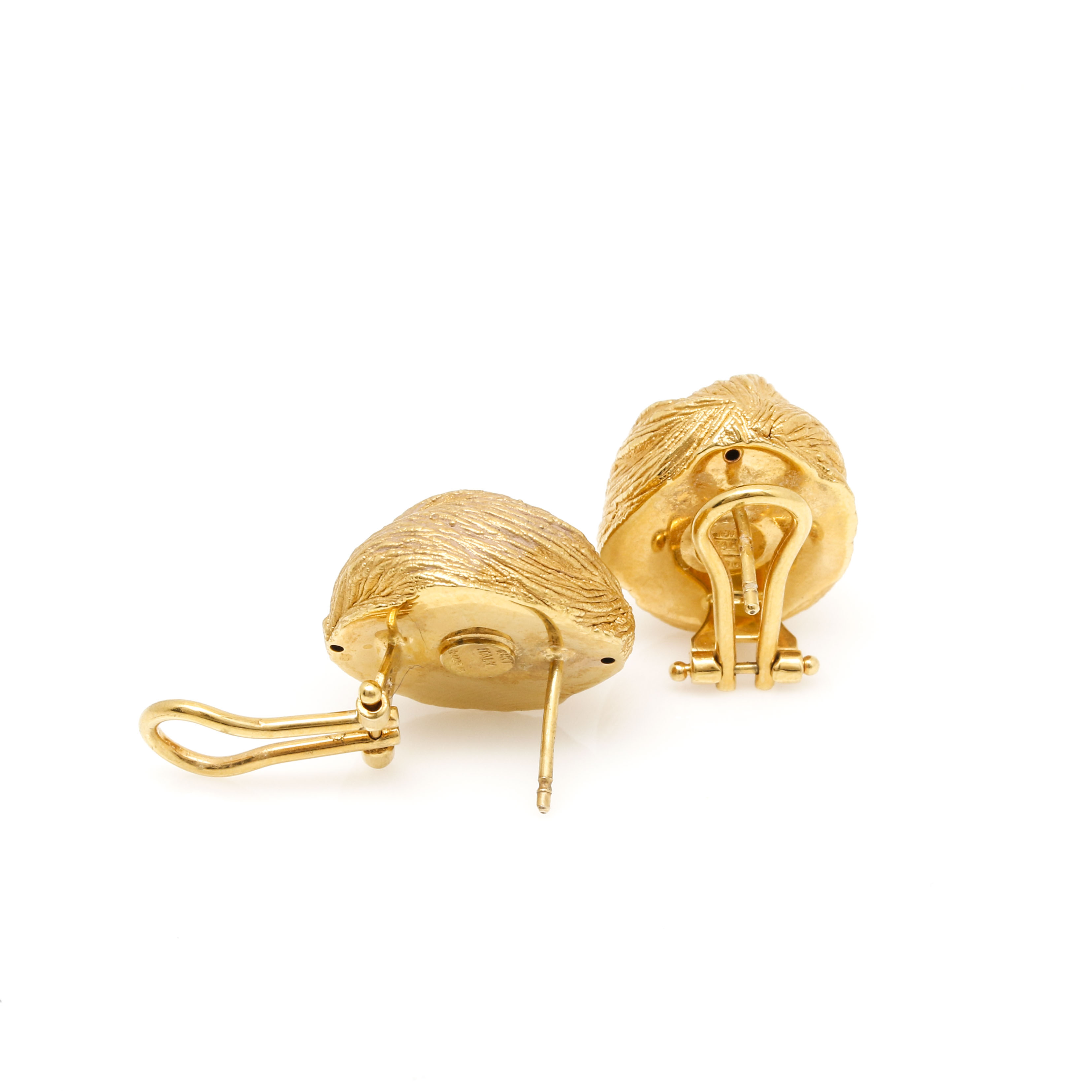 18K Yellow Gold Clip-On Earrings