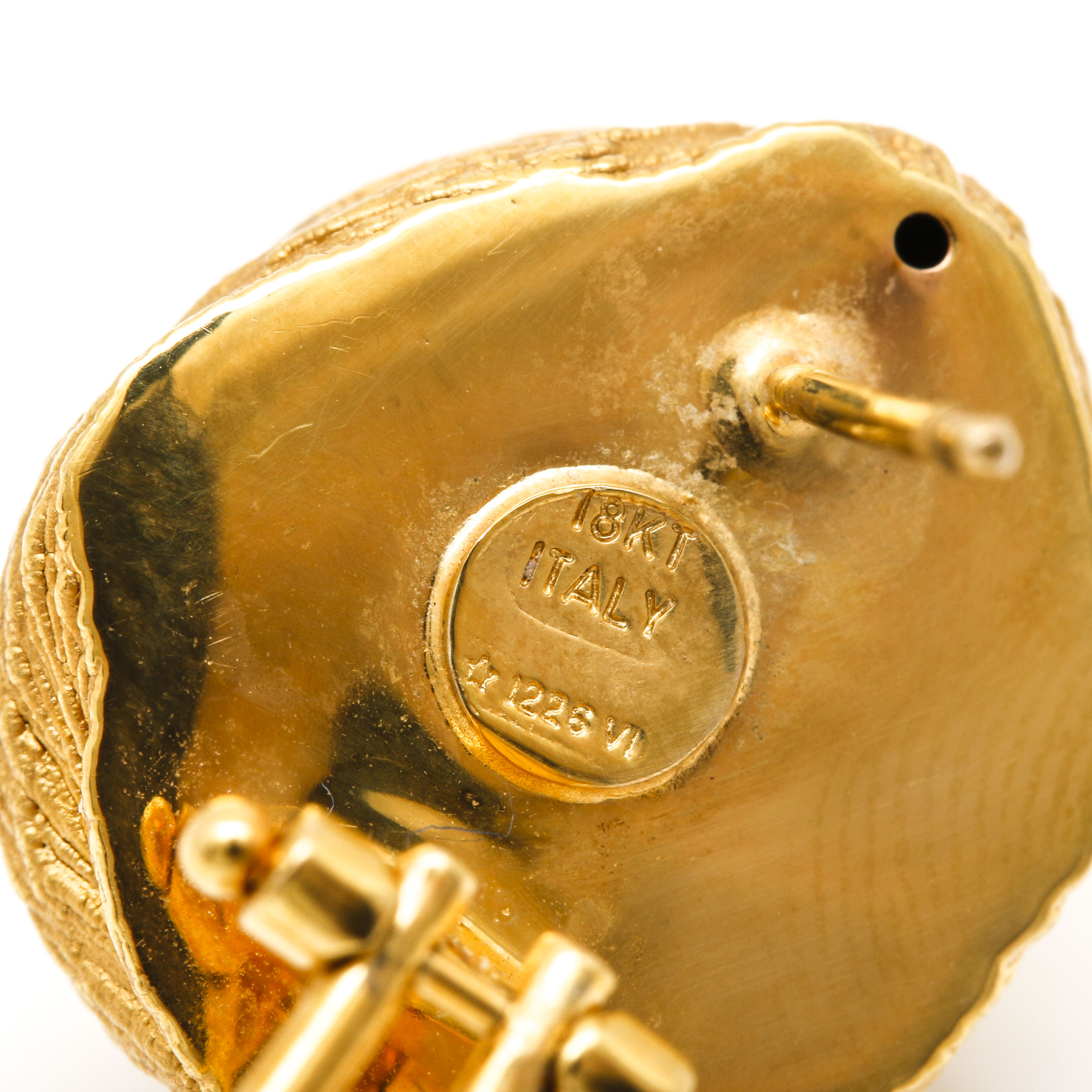 18K Yellow Gold Clip-On Earrings