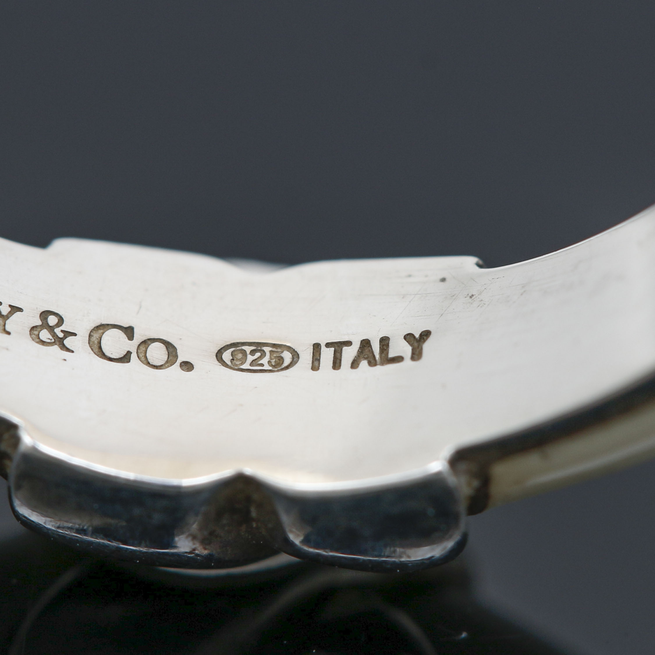 Tiffany & Co. "Signature X" Sterling Silver Enamel Ring