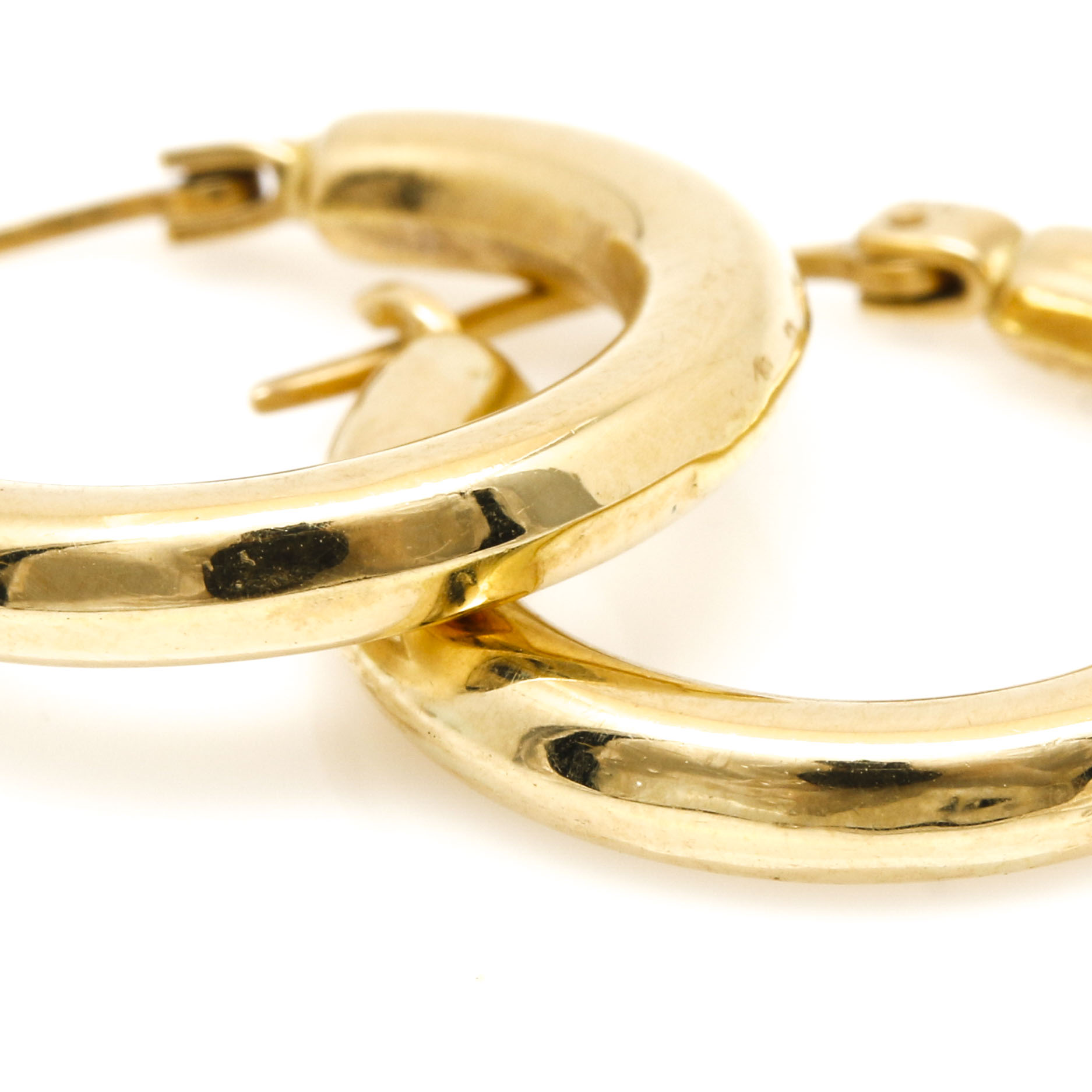 18K Yellow Gold Hoop Earrings