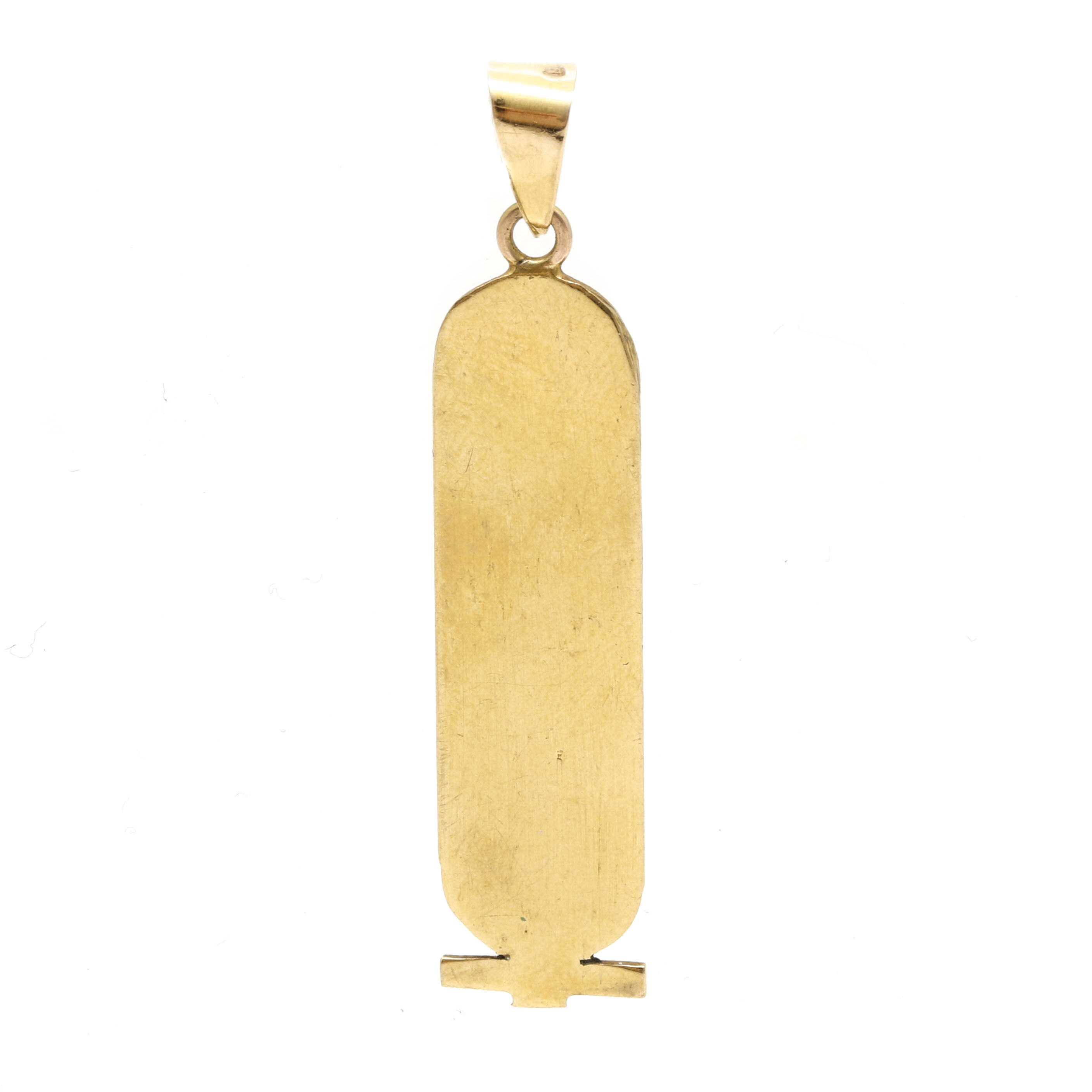 18K Yellow Gold Cartouche Pendant