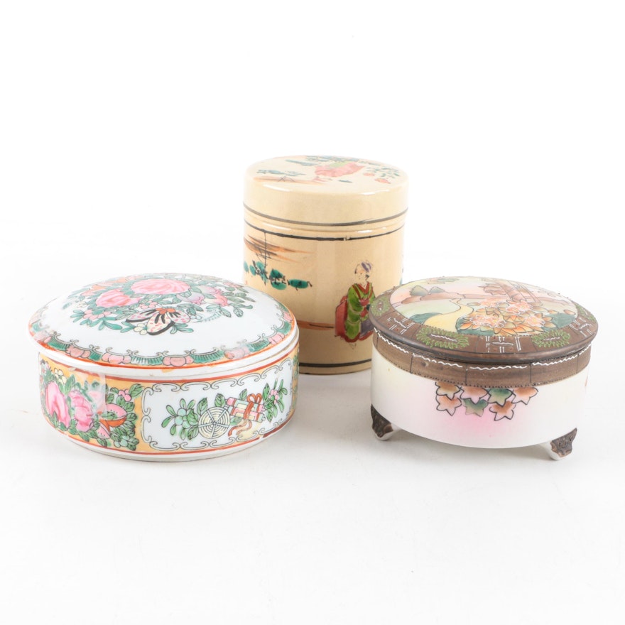 Chinese and Japanese Porcelain Tea and Vanity Jars