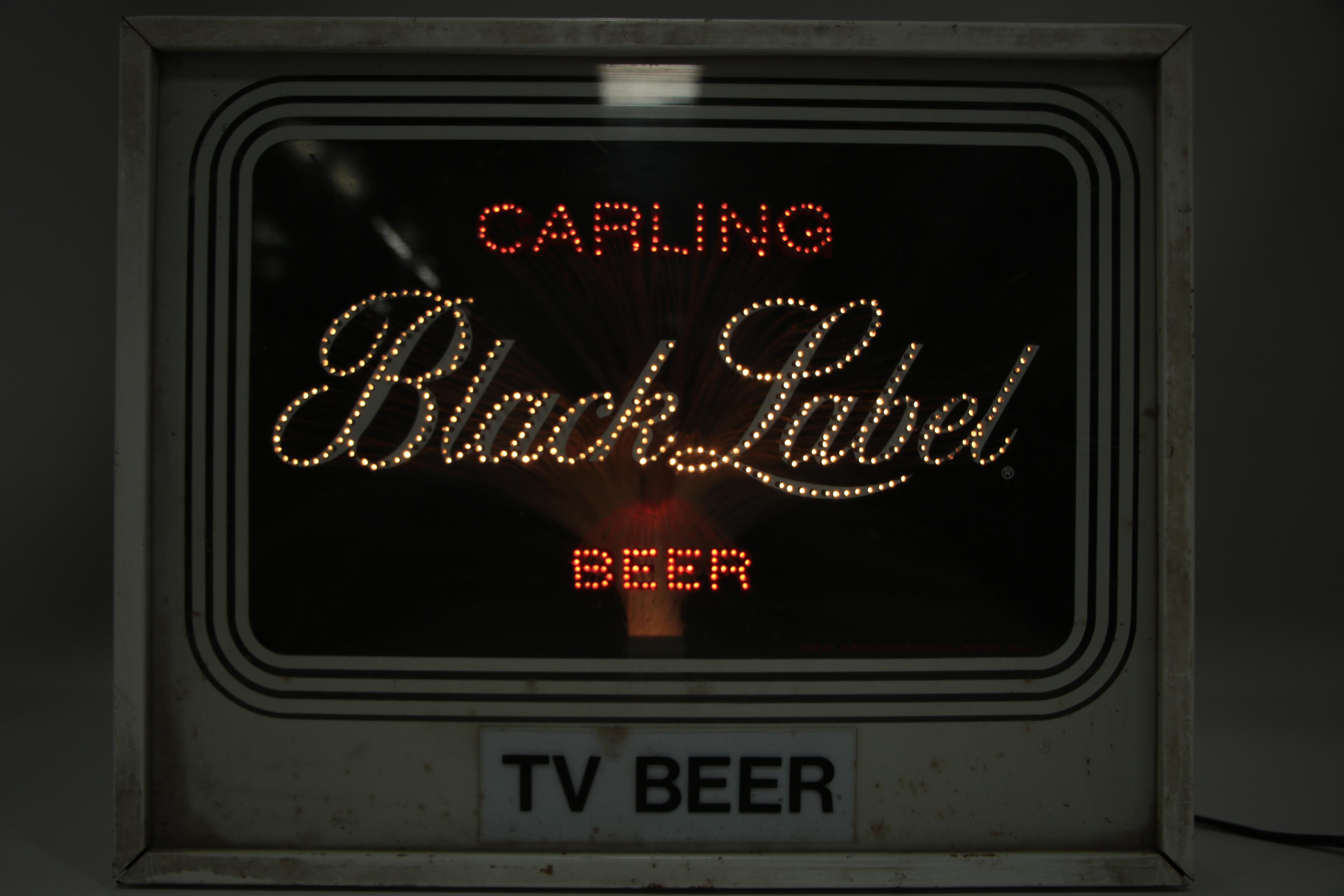 Lighted Carling Black Label Beer Sign