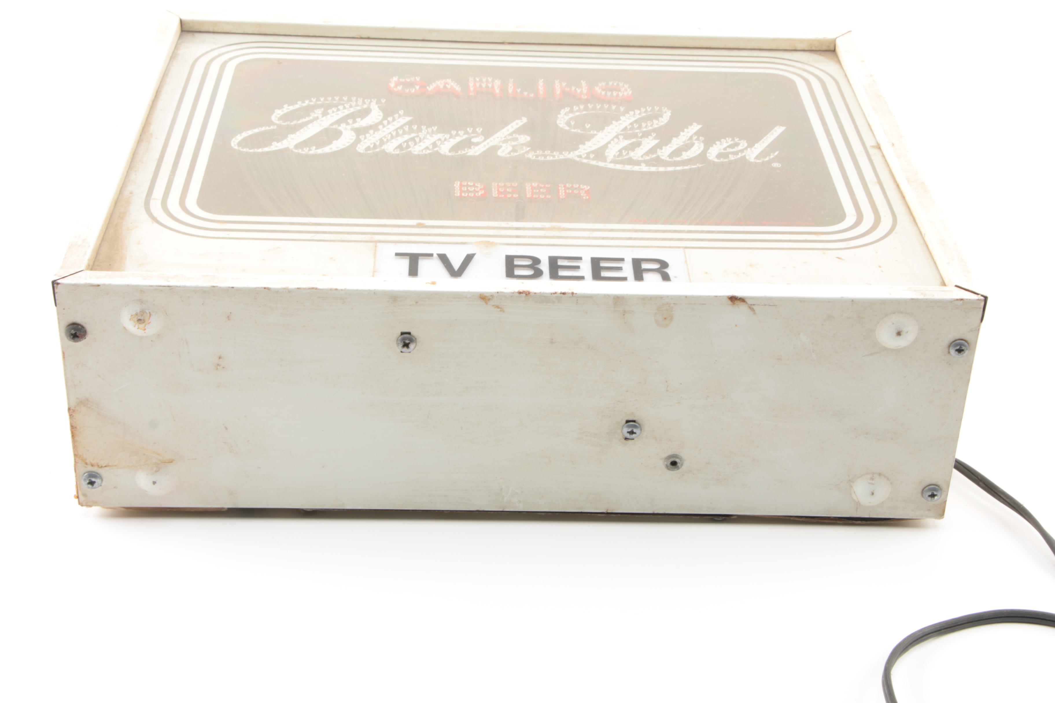 Lighted Carling Black Label Beer Sign